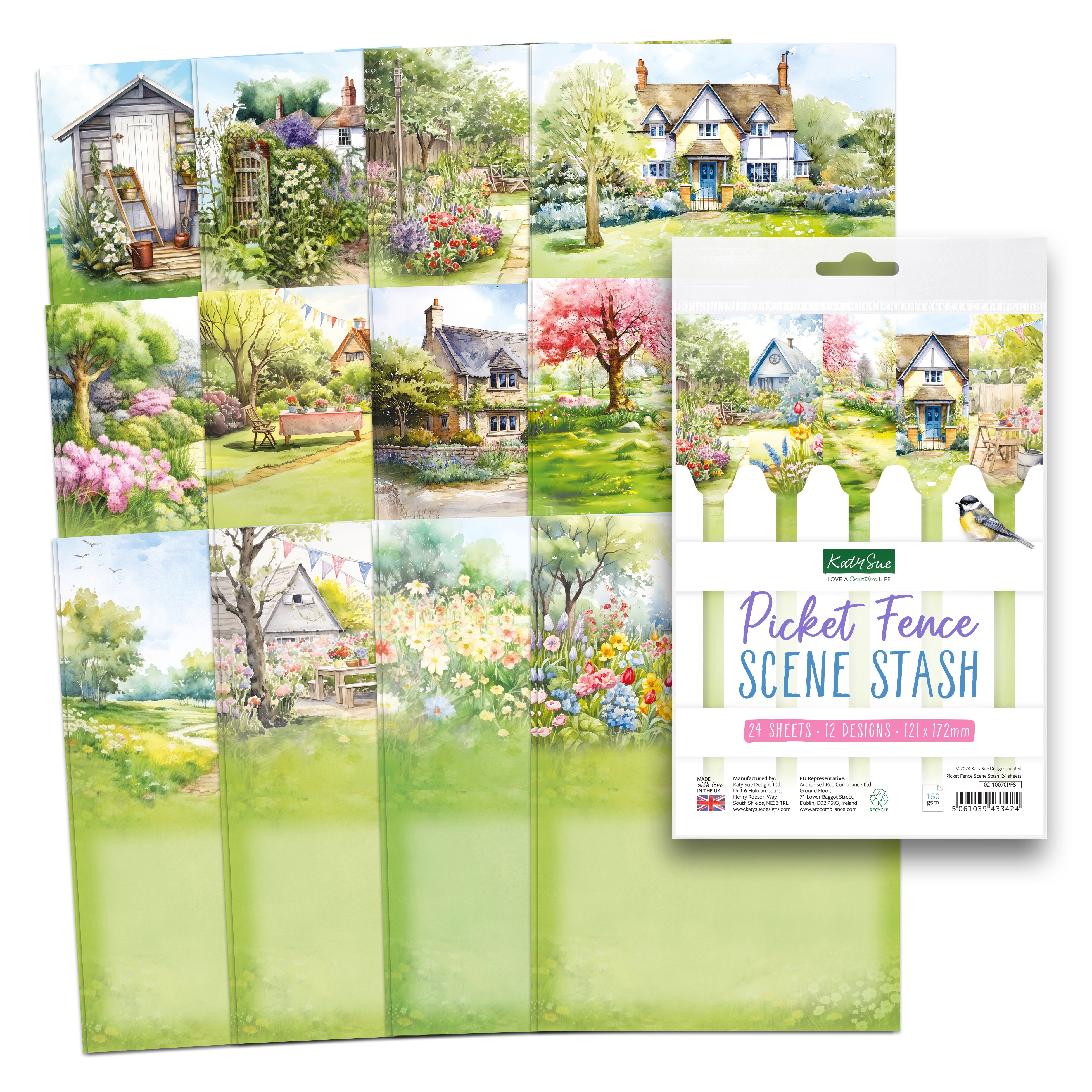 Picket Fence Scene Stash, 24 sheets