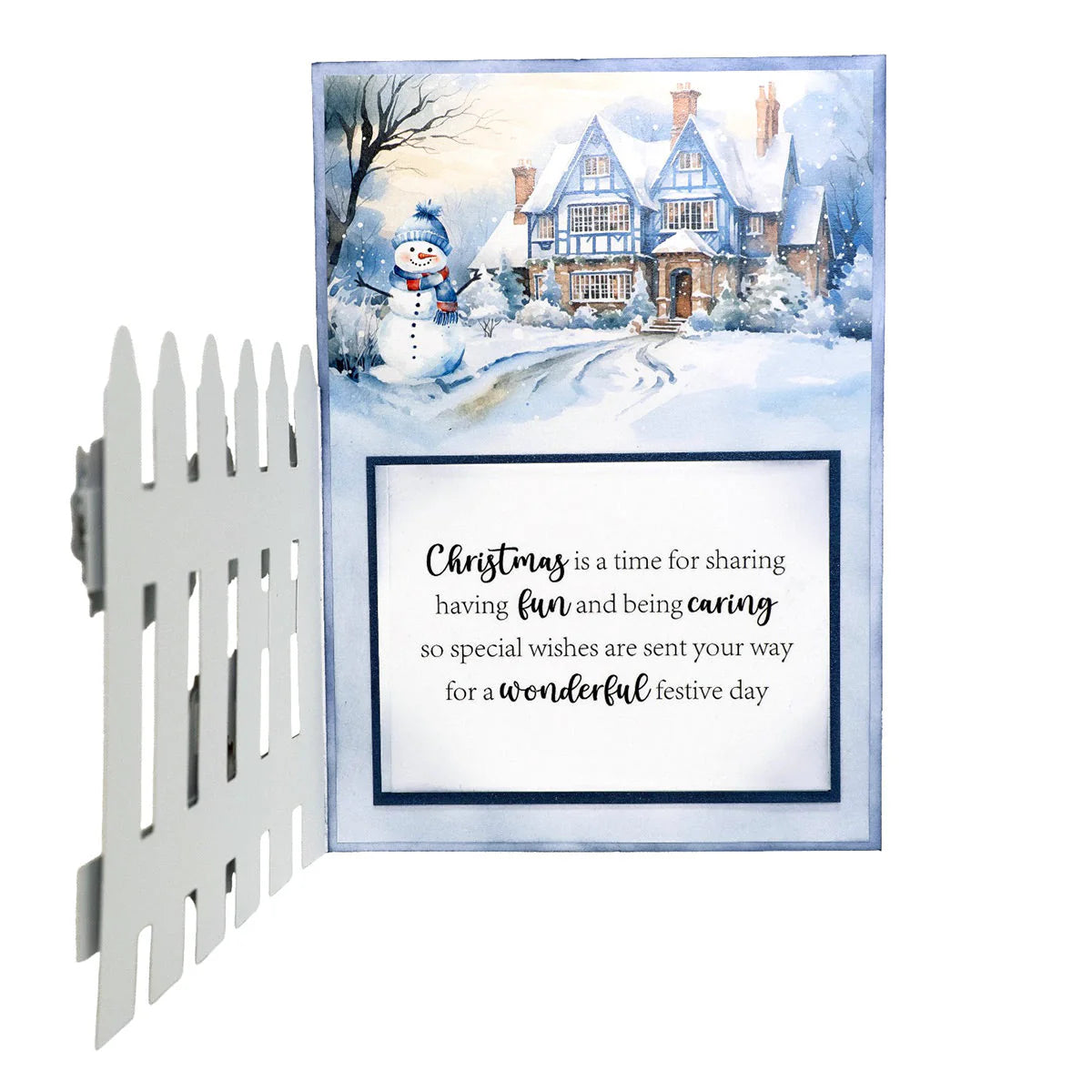 Katy Sue Picket Fence Christmas Scene Stash, 24 sheets