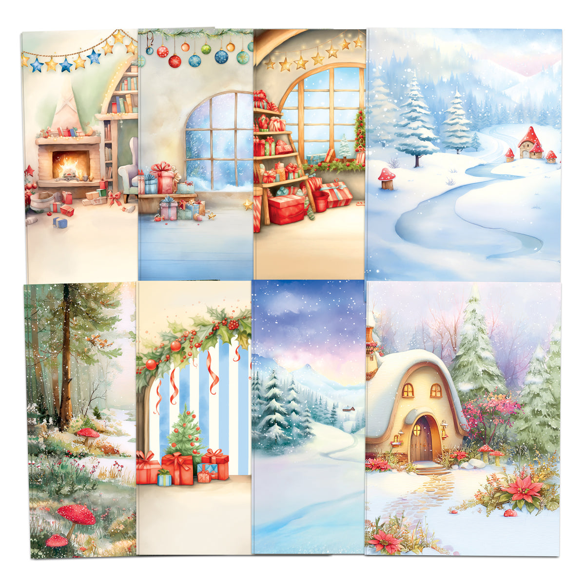 Christmas Gnomes Scene Stash, 24 sheets