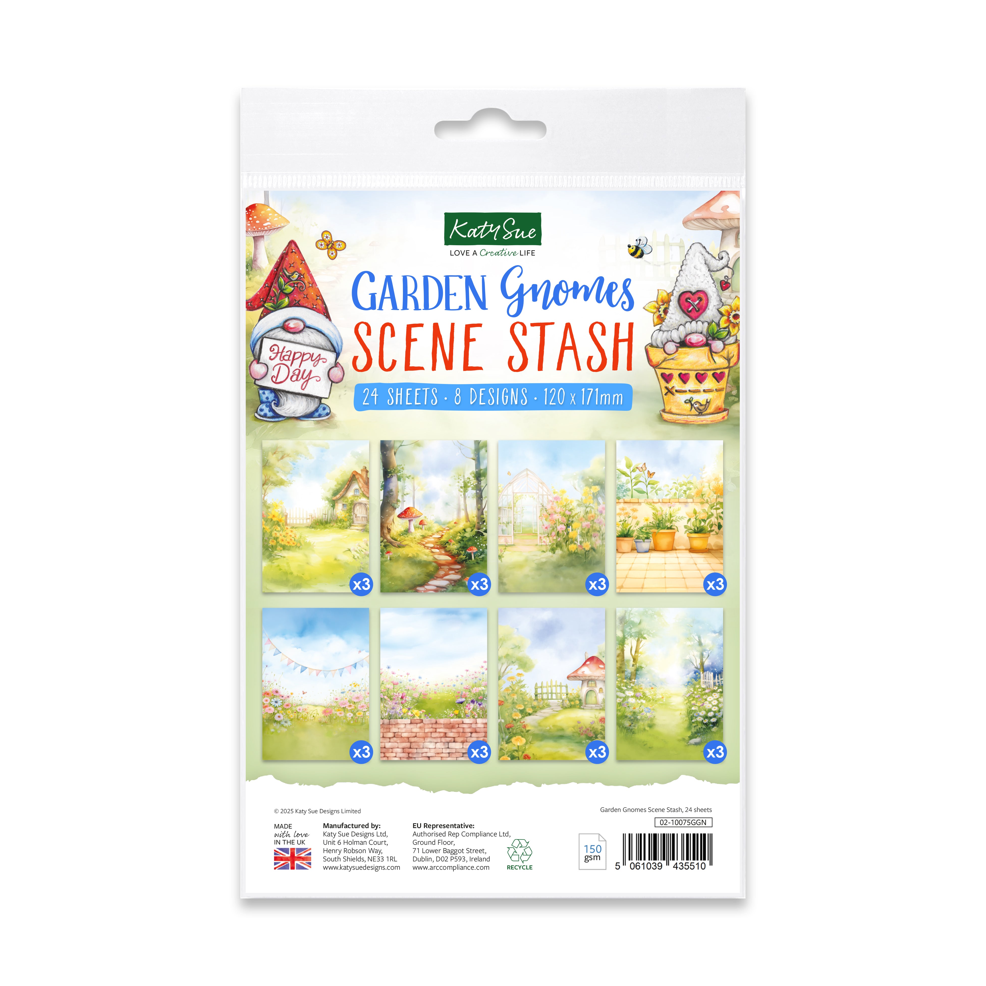 Garden Gnomes Scene Stash 24 sheets
