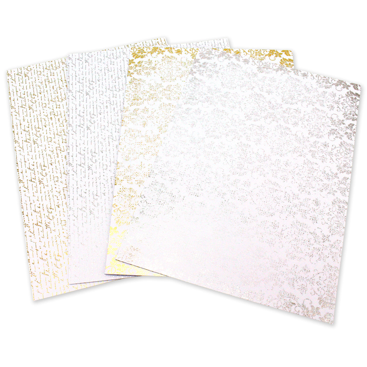 Cosmic Shimmer Gilded to Grunge Damask & Script Cardstock
