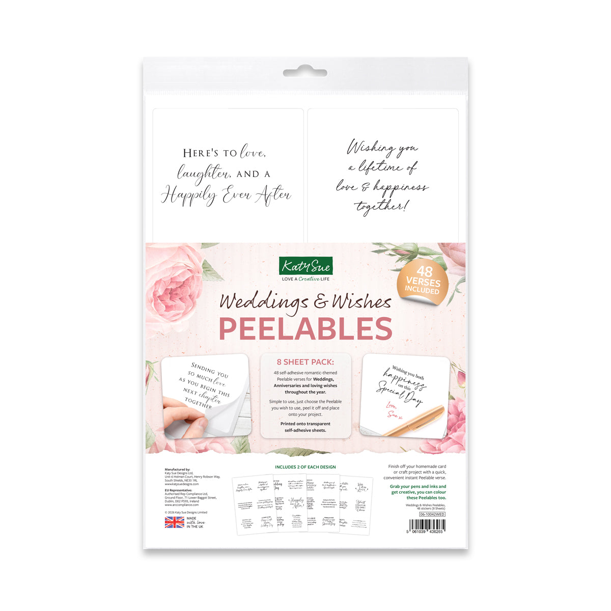 Weddings & Wishes Peelables, 48 stickers