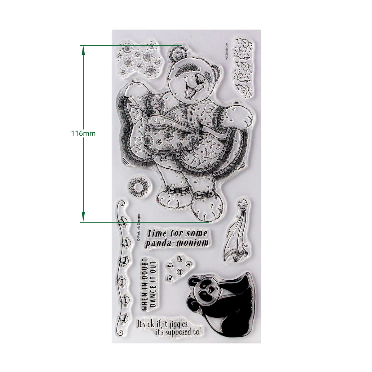Pink Ink Designs - Miranda Panda, DL Stamp Set