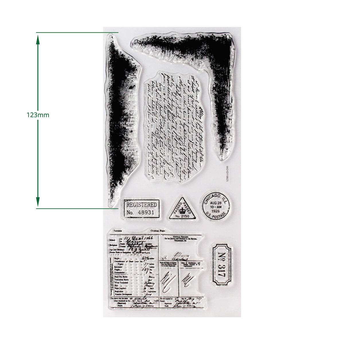 Cosmic Shimmer Past & Postal, DL Stamp Set