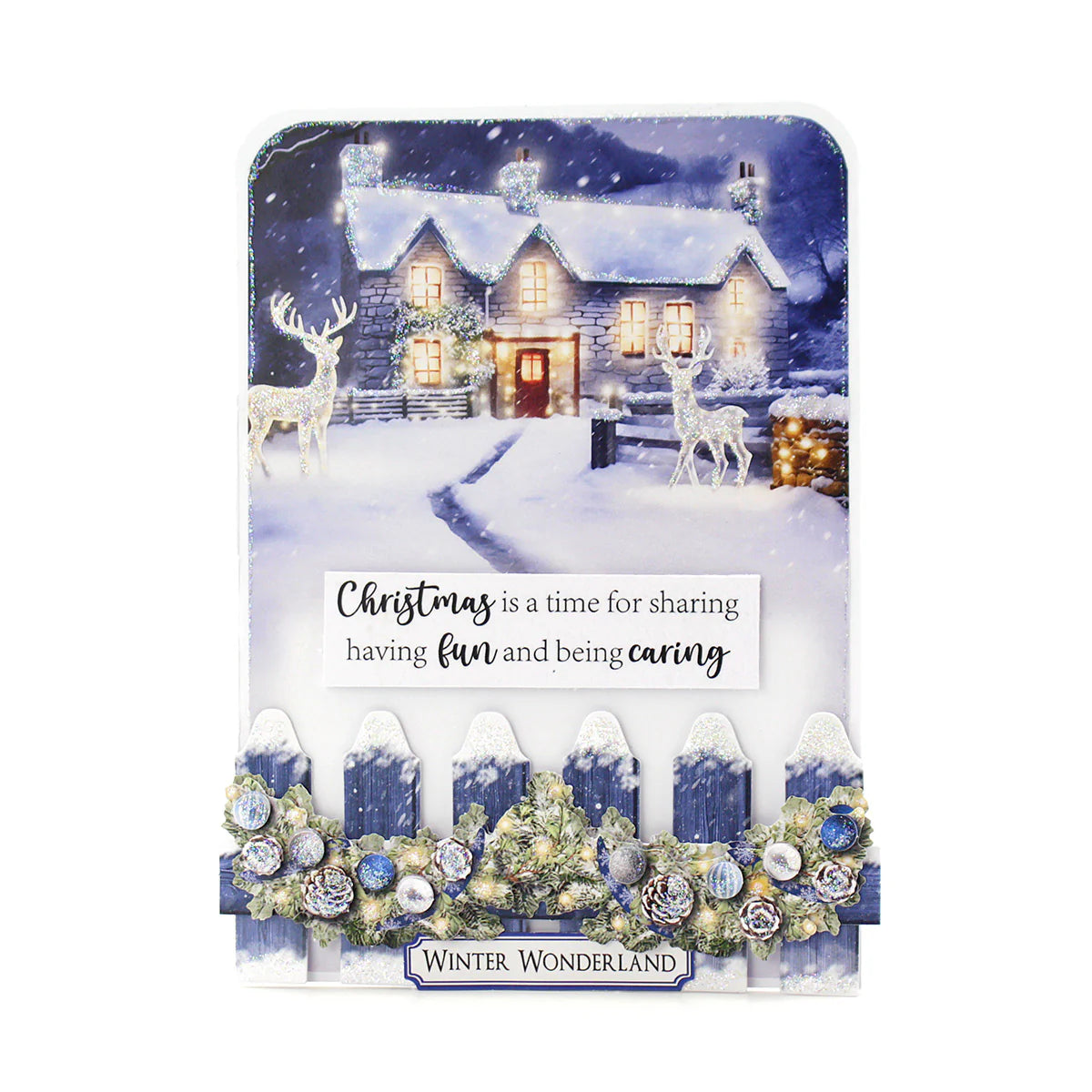Katy Sue Die Cut Decoupage – Christmas Floral Embellishments, Winter (pack of 3)