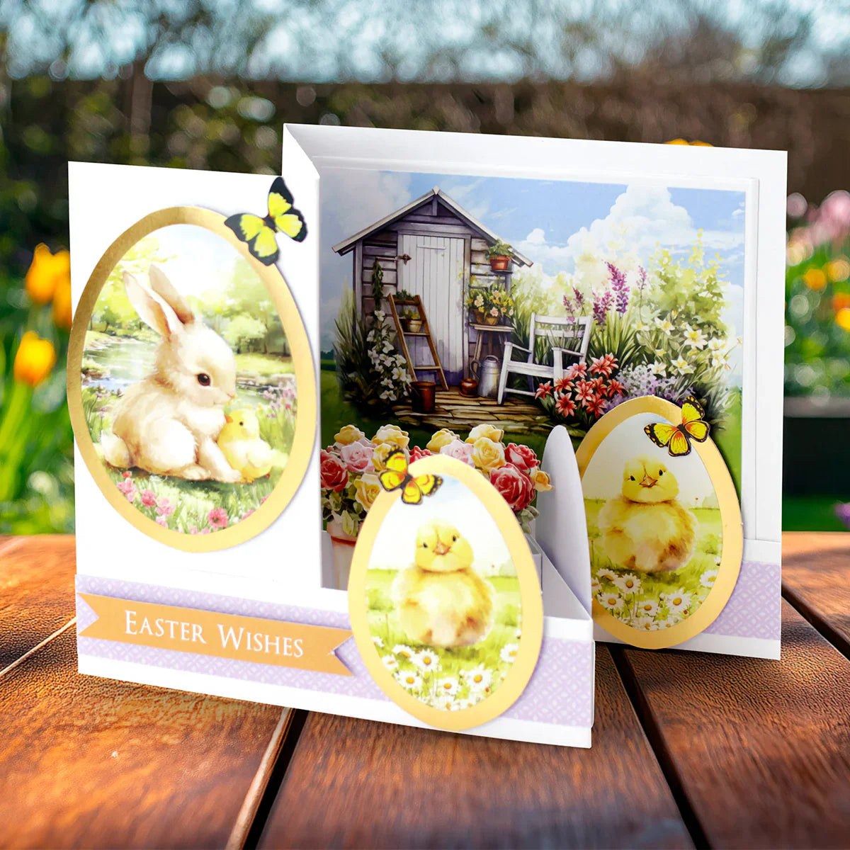 Easter Egg Foiled Paper Craft Toppers, 6 sheets