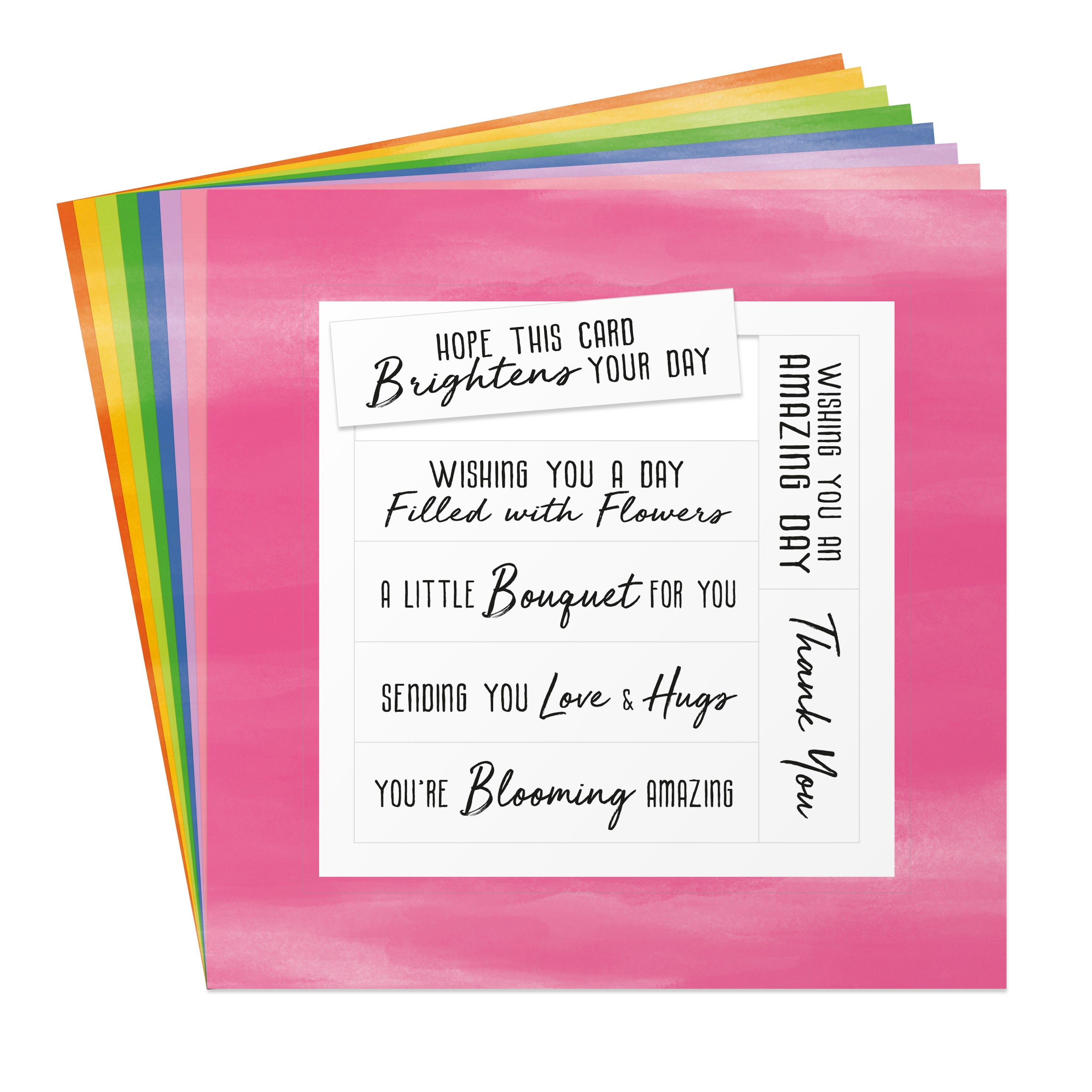 Printed Picture Frame Mounts & Sentiments, 8 Colours