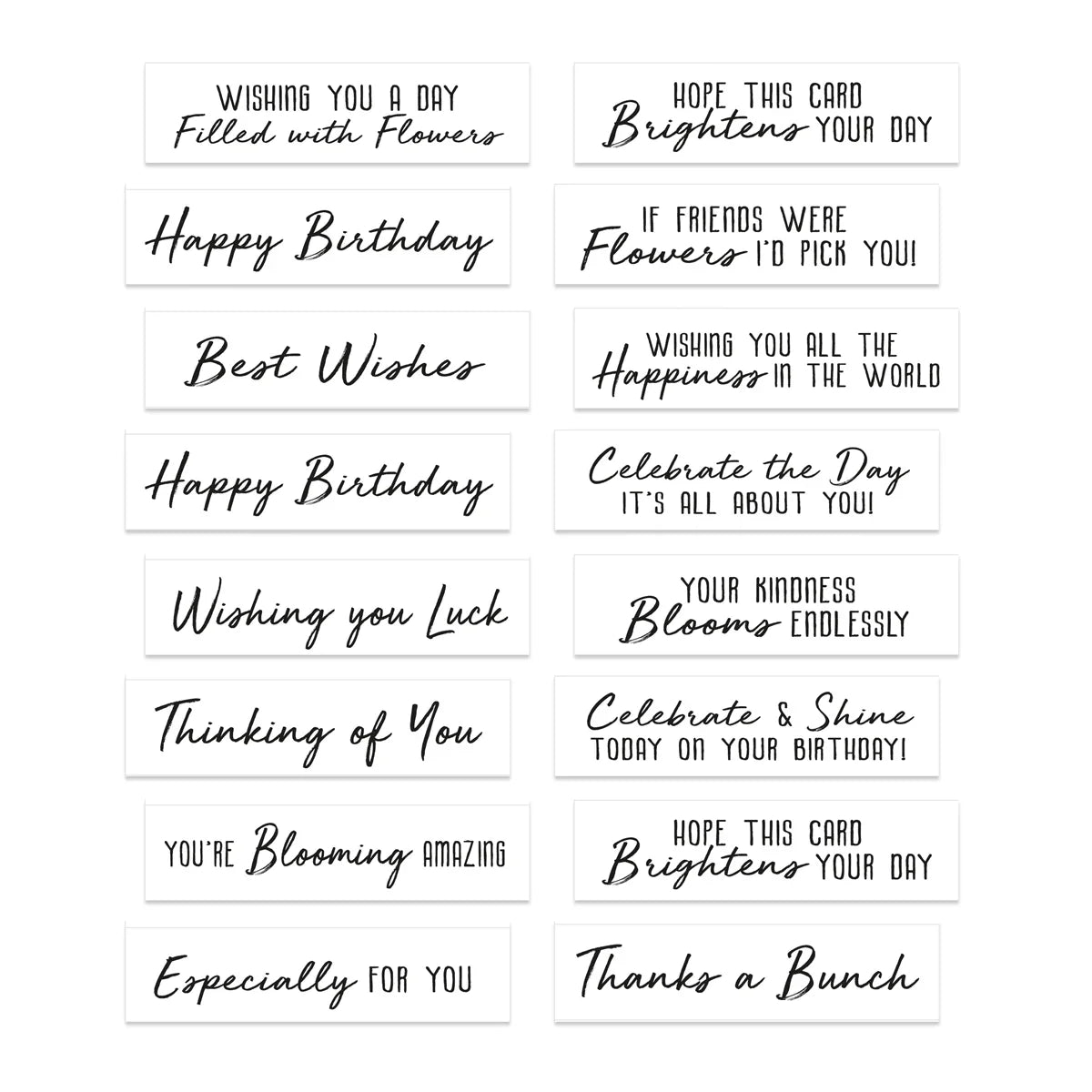 Printed Picture Frame Mounts & Sentiments, 8 Colours