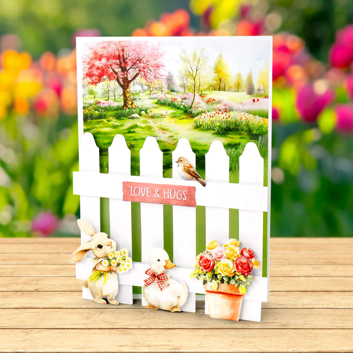 Spring Garden Picket Fence, Card Making Kit