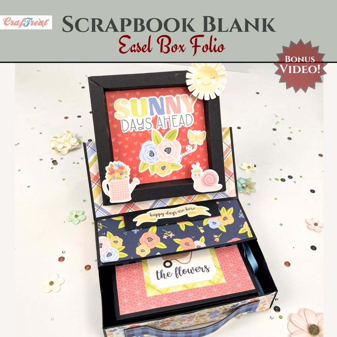 CrafTreat Scrapbook Blank Easel Box Folio - Kraft