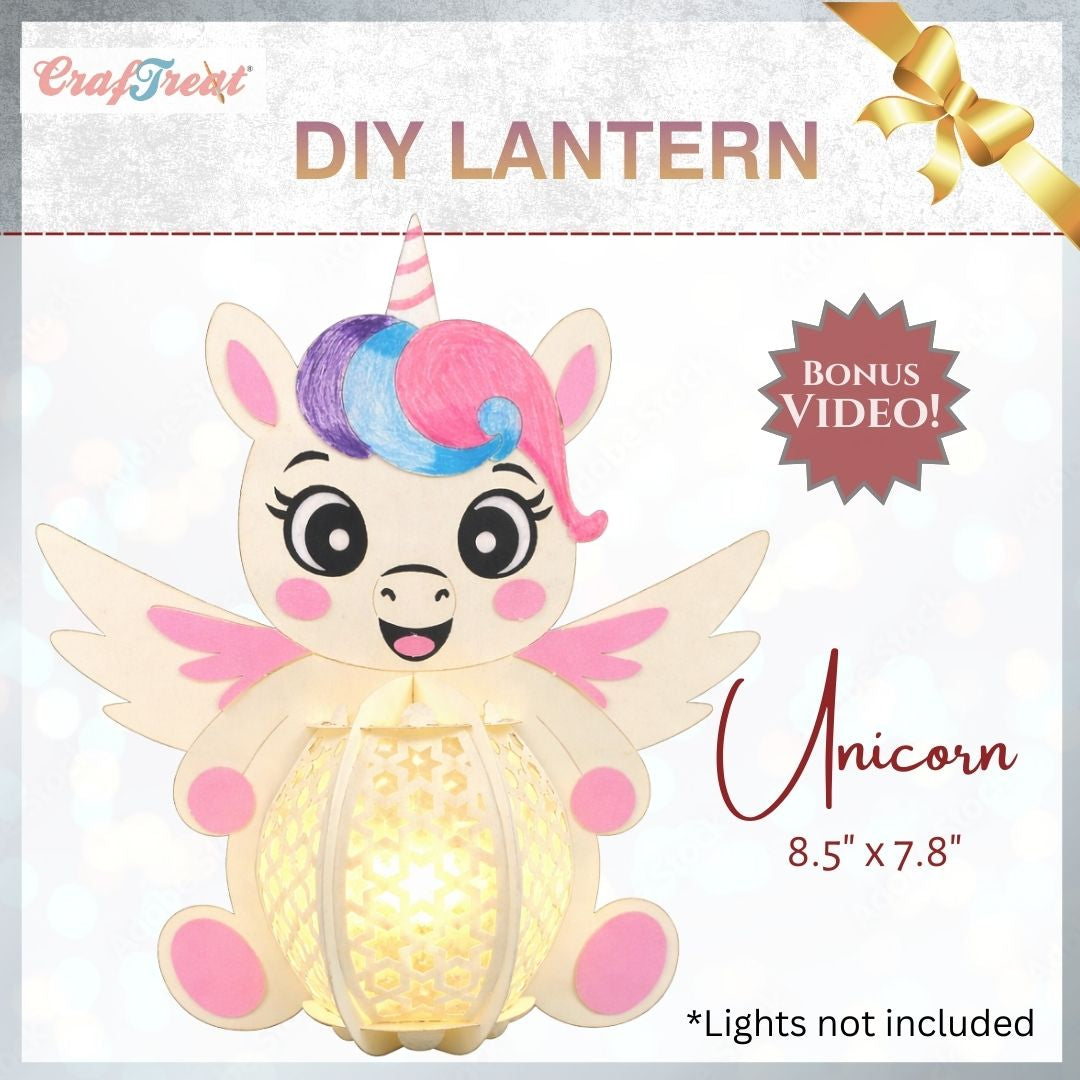 CrafTreat DIY Paper Lanterns - Unicorn