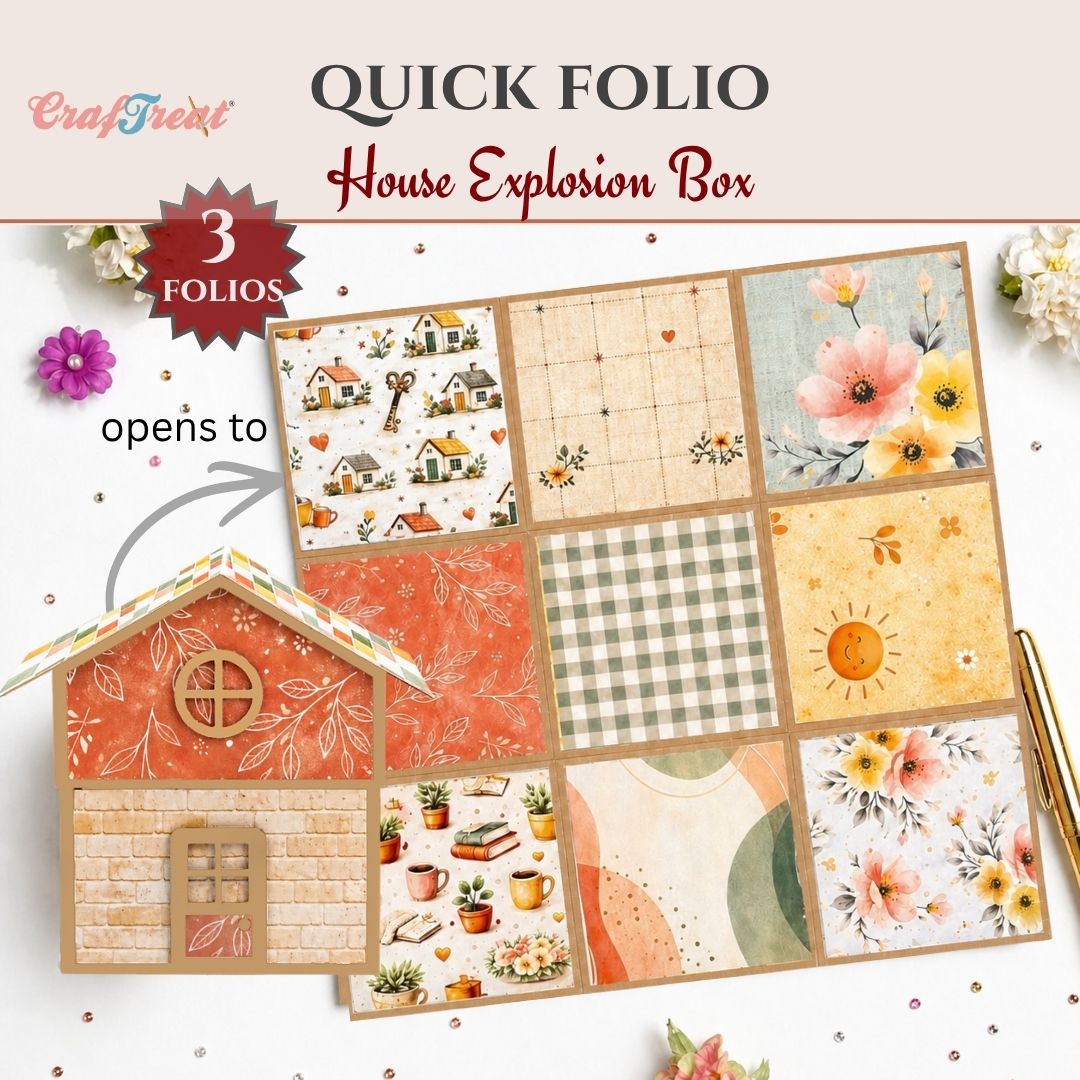 CrafTreat Quick Folio - House Explosion Box