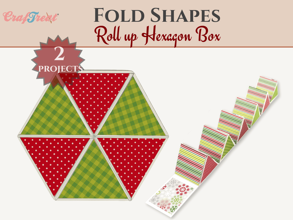 CrafTreat Scrapbook Hexagon Roll up - White 2pcs