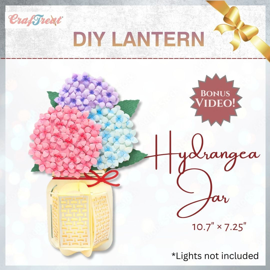 CrafTreat DIY Paper Lanterns - Hydrangea Jar