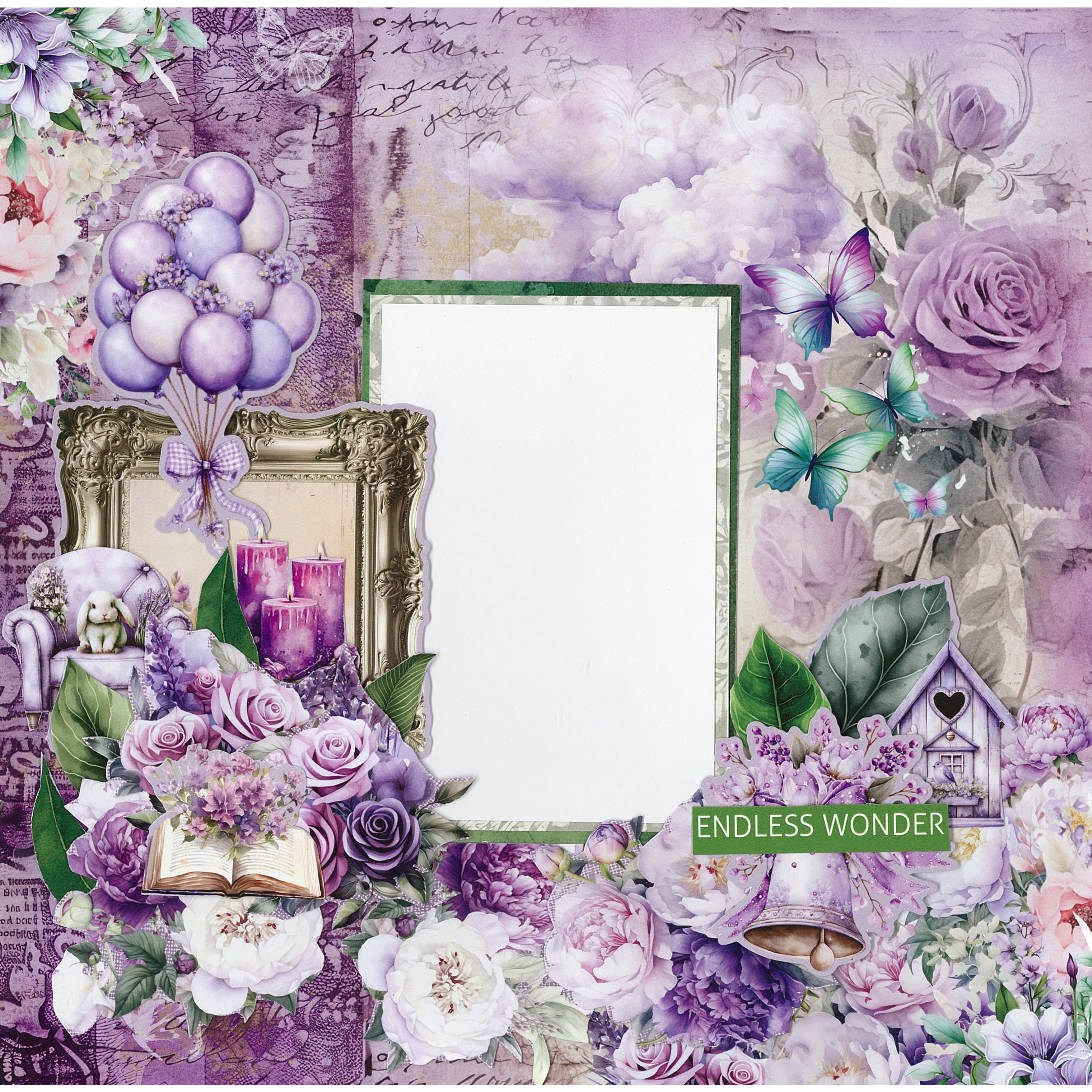 3Quarter Designs Violet Dreams 12x12 Designer Paper & Diecuts Set