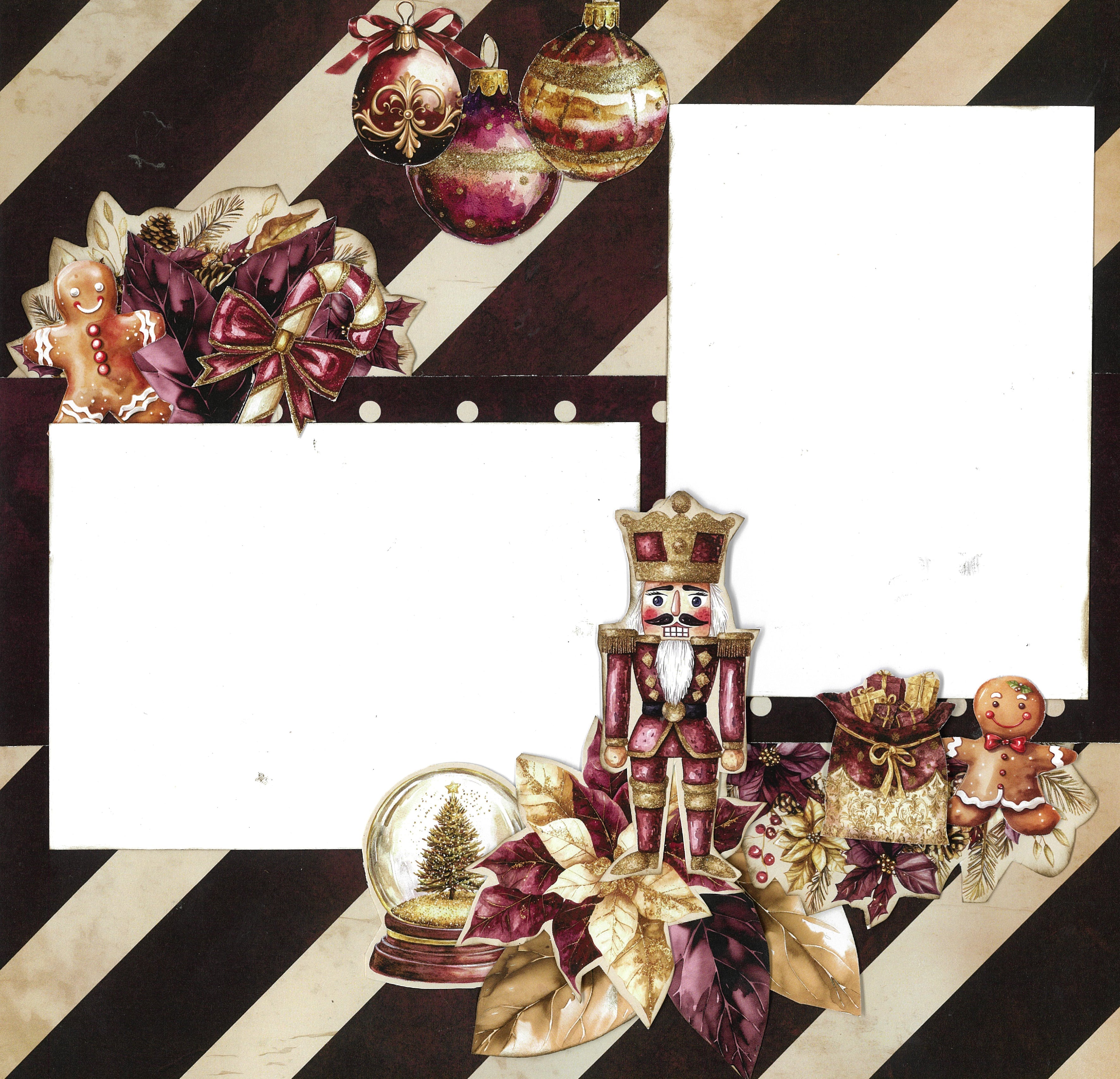 3Quarter Designs Sugarplum Wreath 12x12 Design Paper & Diecuts Set