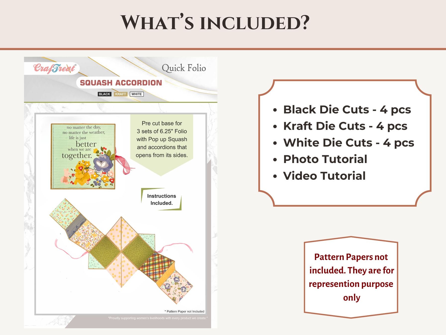 Craftreat Scrapbook Blank Quick Folio - Squash Accordion