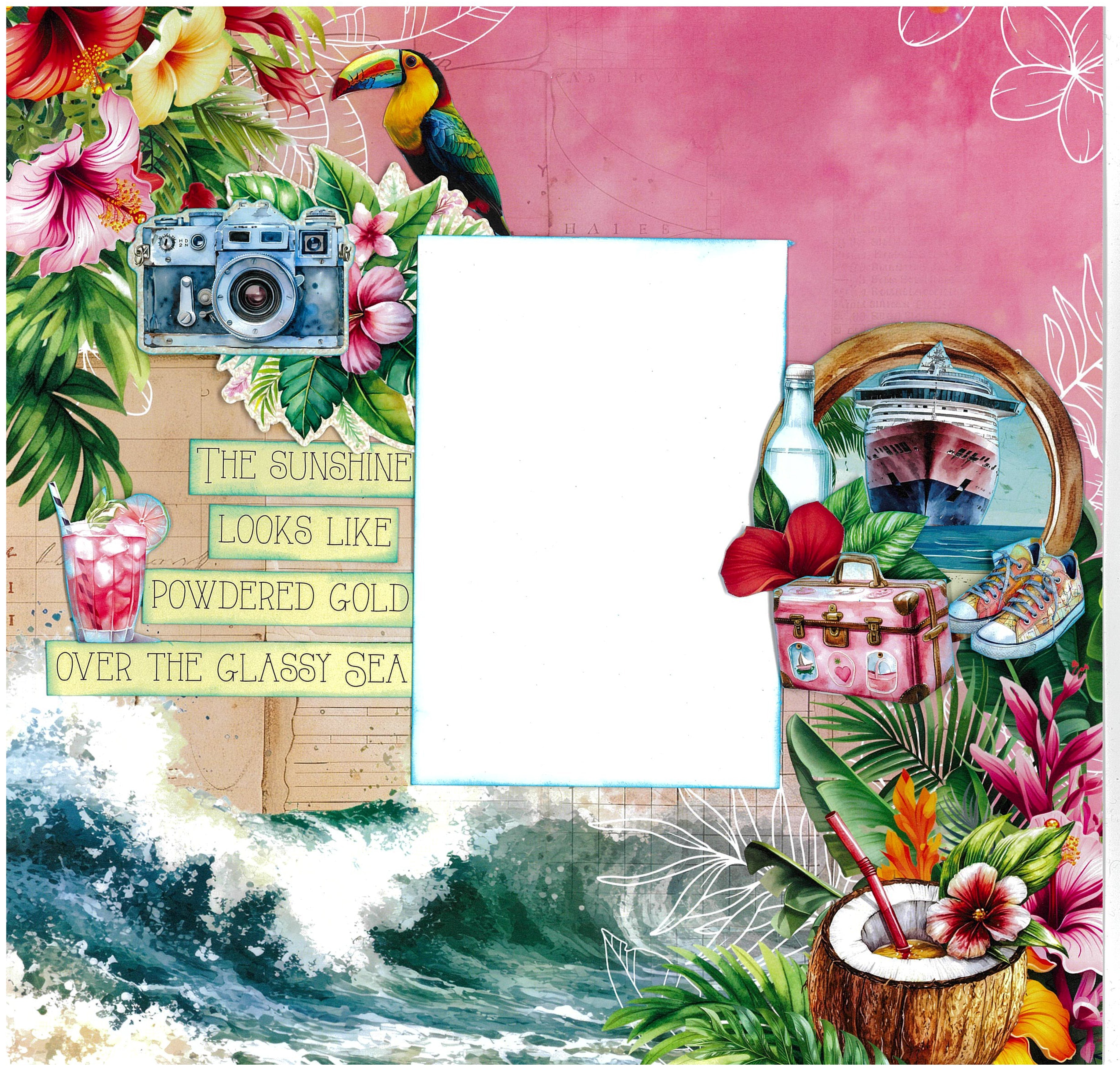 3Quarter Designs Tropic Excursion 12x12 Design Paper & Diecuts Set