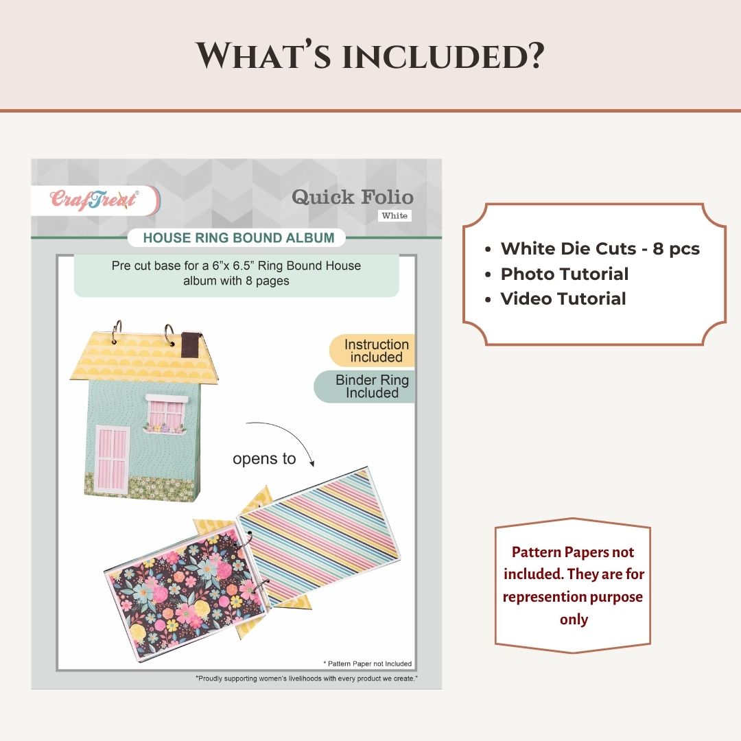 CrafTreat Quick Folio - House Ring Bound Album