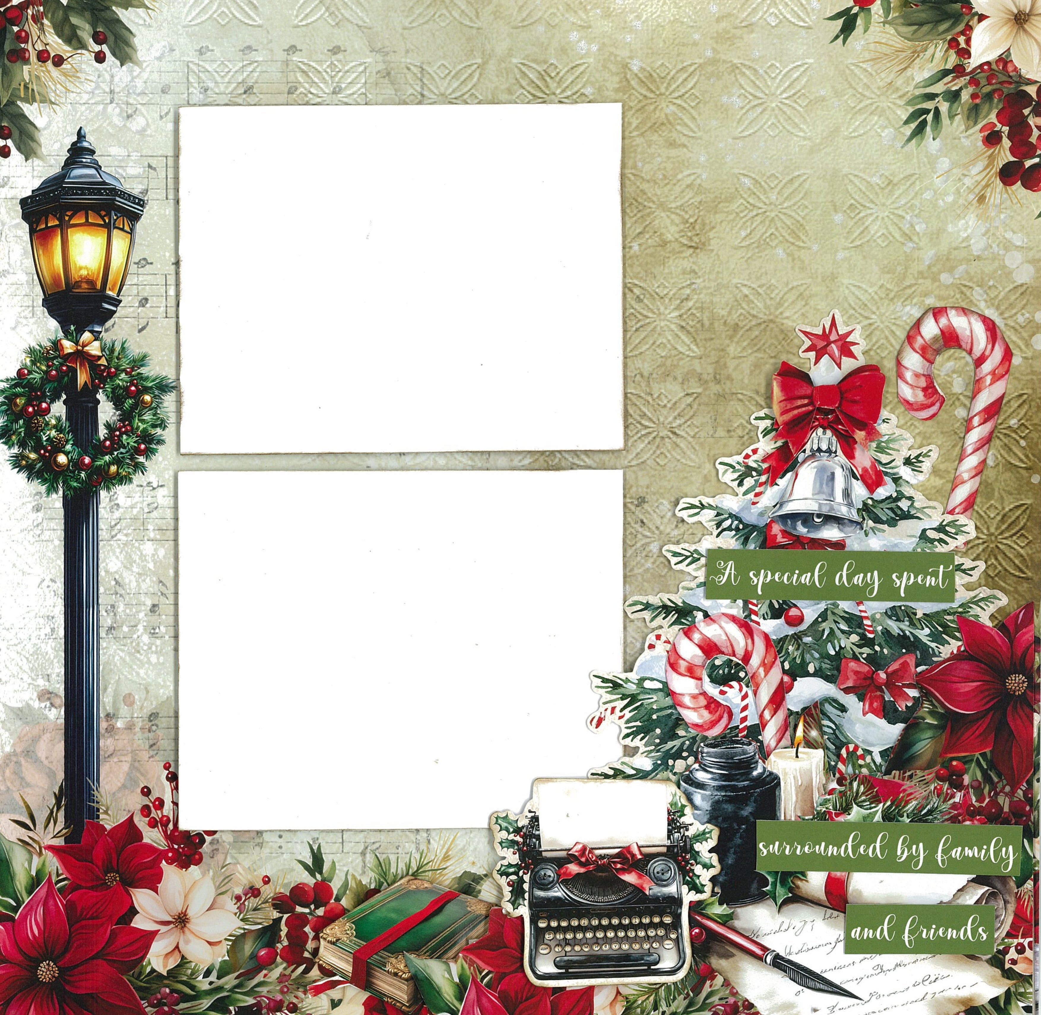 3Quarter Designs Holly Jolly 12x12 Design Paper & Diecuts Set