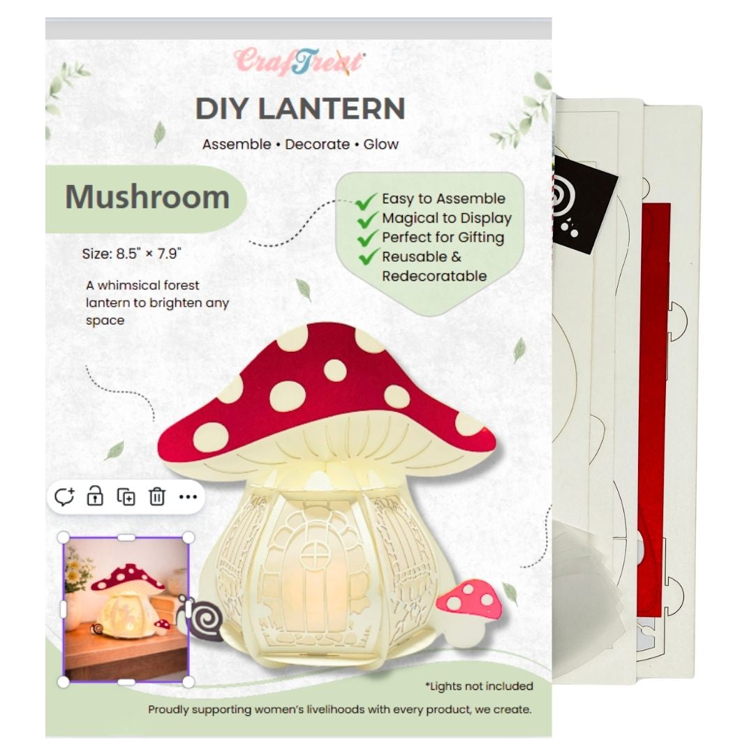CrafTreat DIY Paper Lanterns - Mushroom