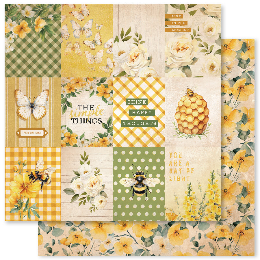 Bees & Butterflies C 12 x 12 Paper (12 pc Bulk Pack) 33546