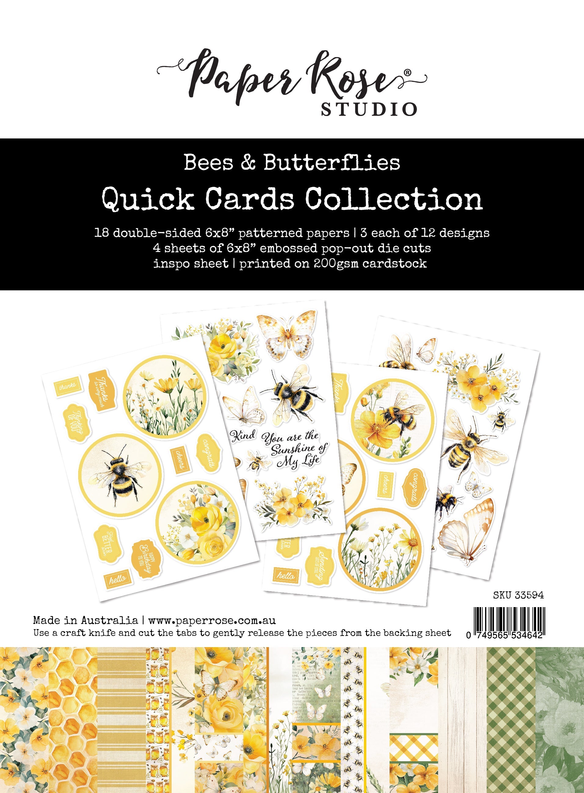 Bees & Butterflies Quick Cards Kit 33594