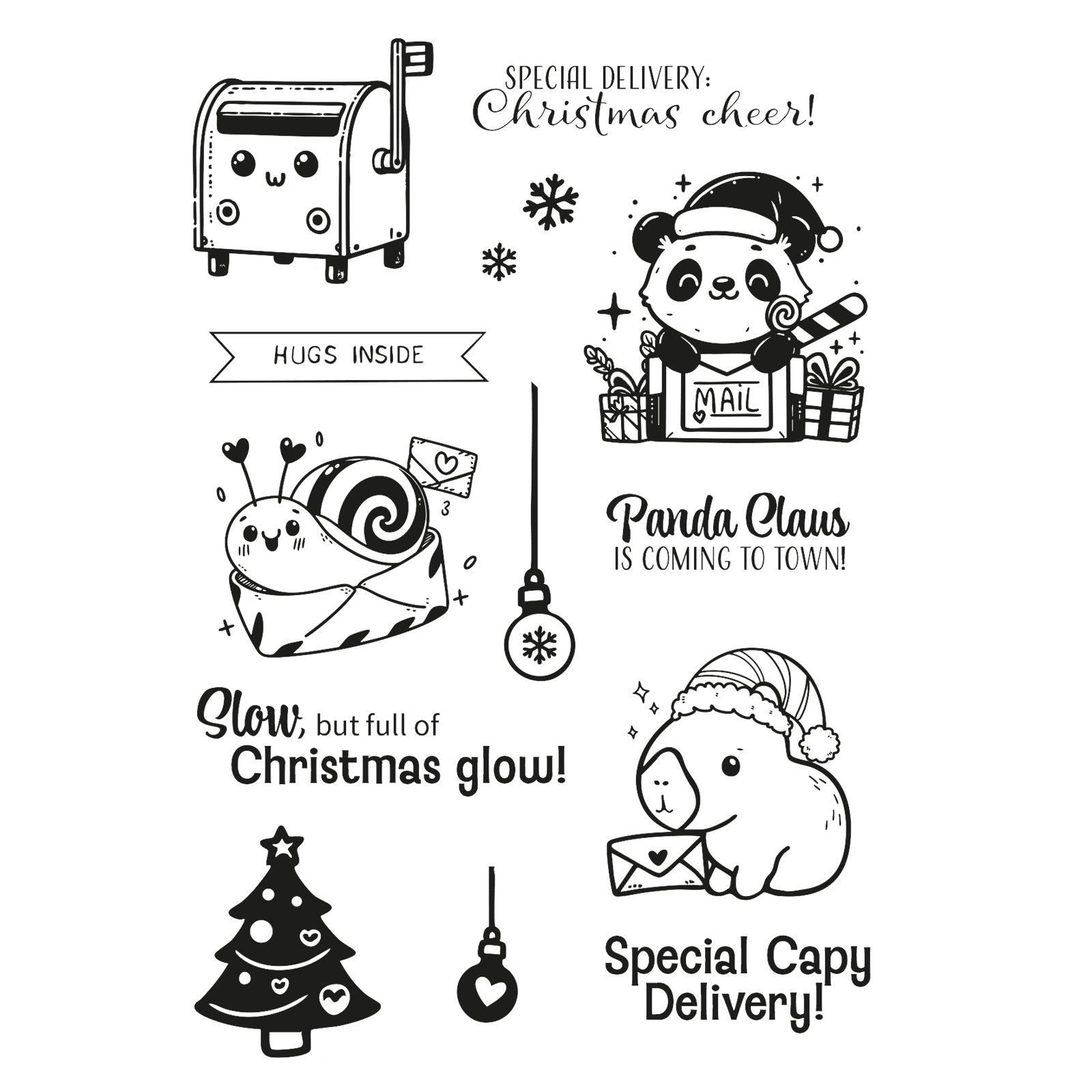 Vaessen Creative • Clear Stamps Panda Claus