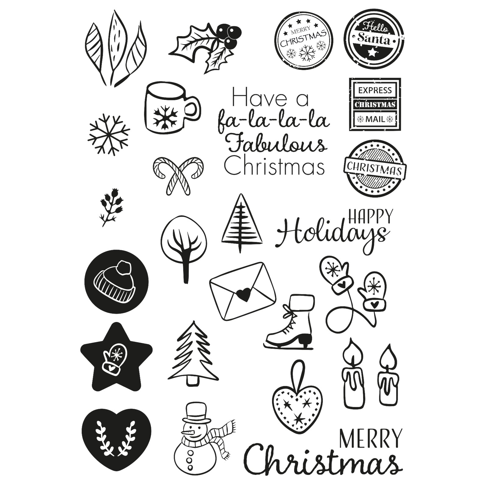 Vaessen Creative • Clear Stamps Falala Christmas