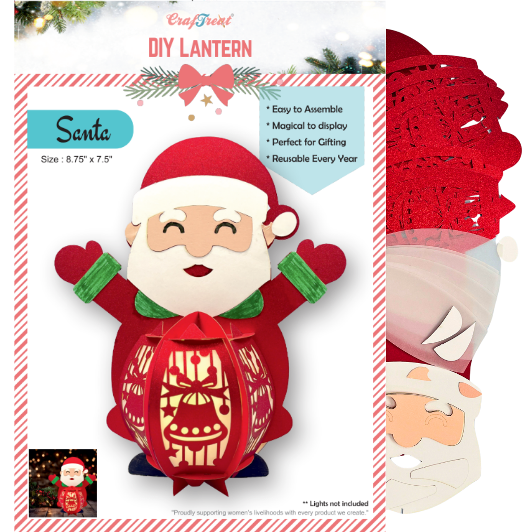 CrafTreat DIY Paper Lanterns - Santa