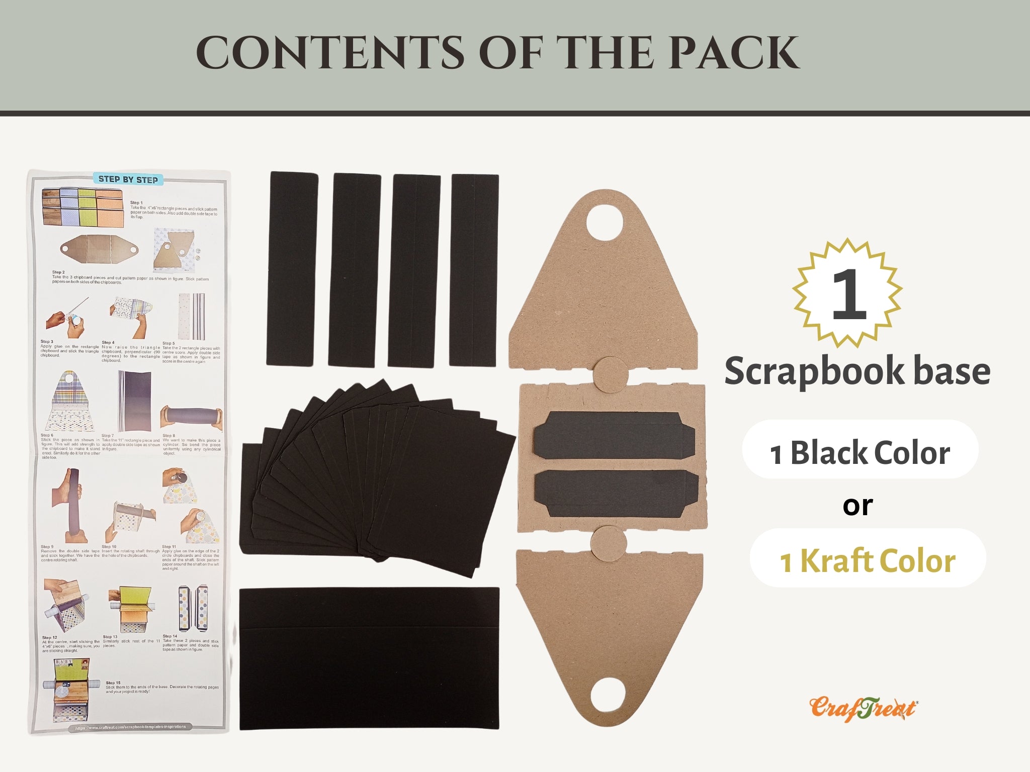 CrafTreat Scrapbook Blanks - Rolodex - Kraft Color