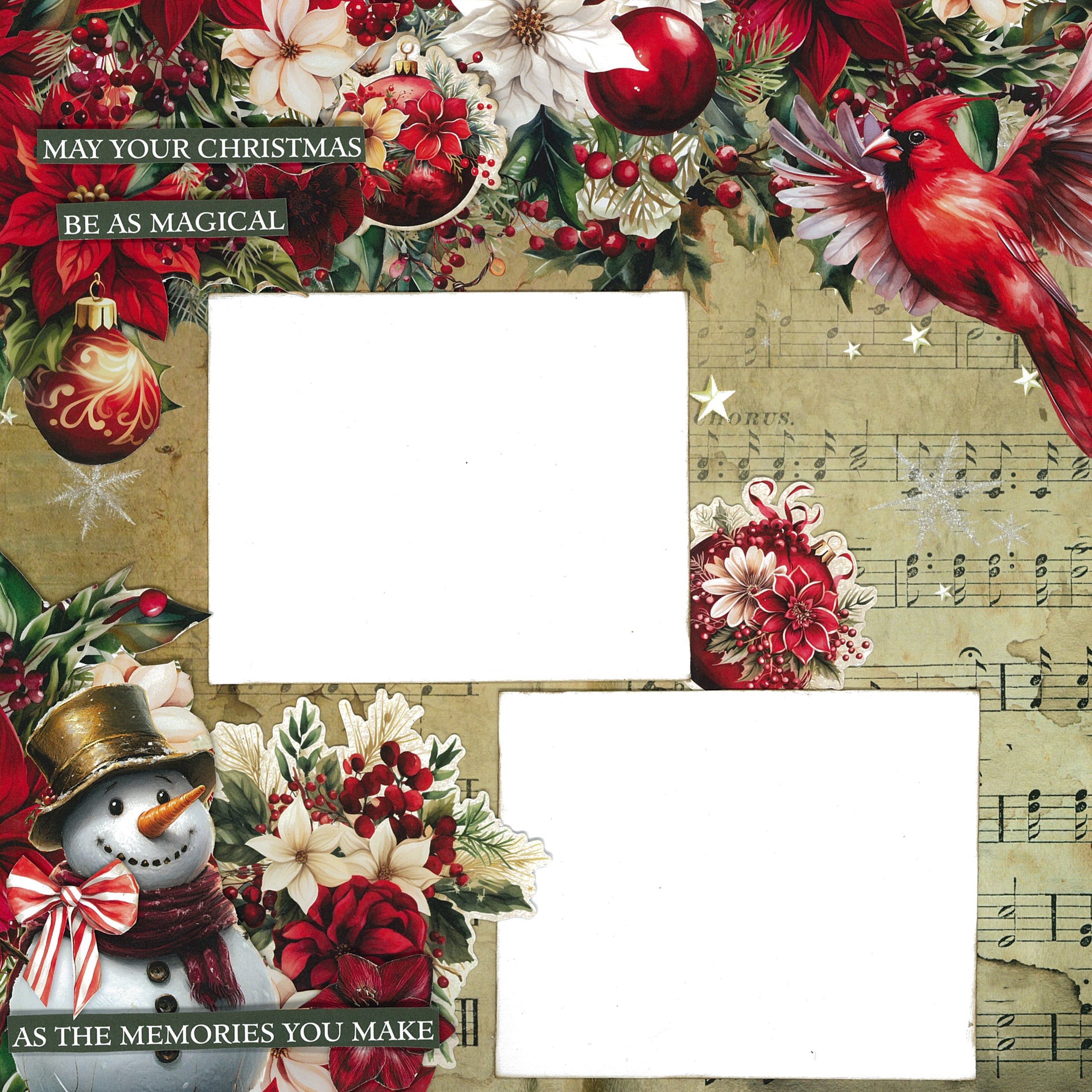 3Quarter Designs Holly Jolly 12x12 Design Paper & Diecuts Set