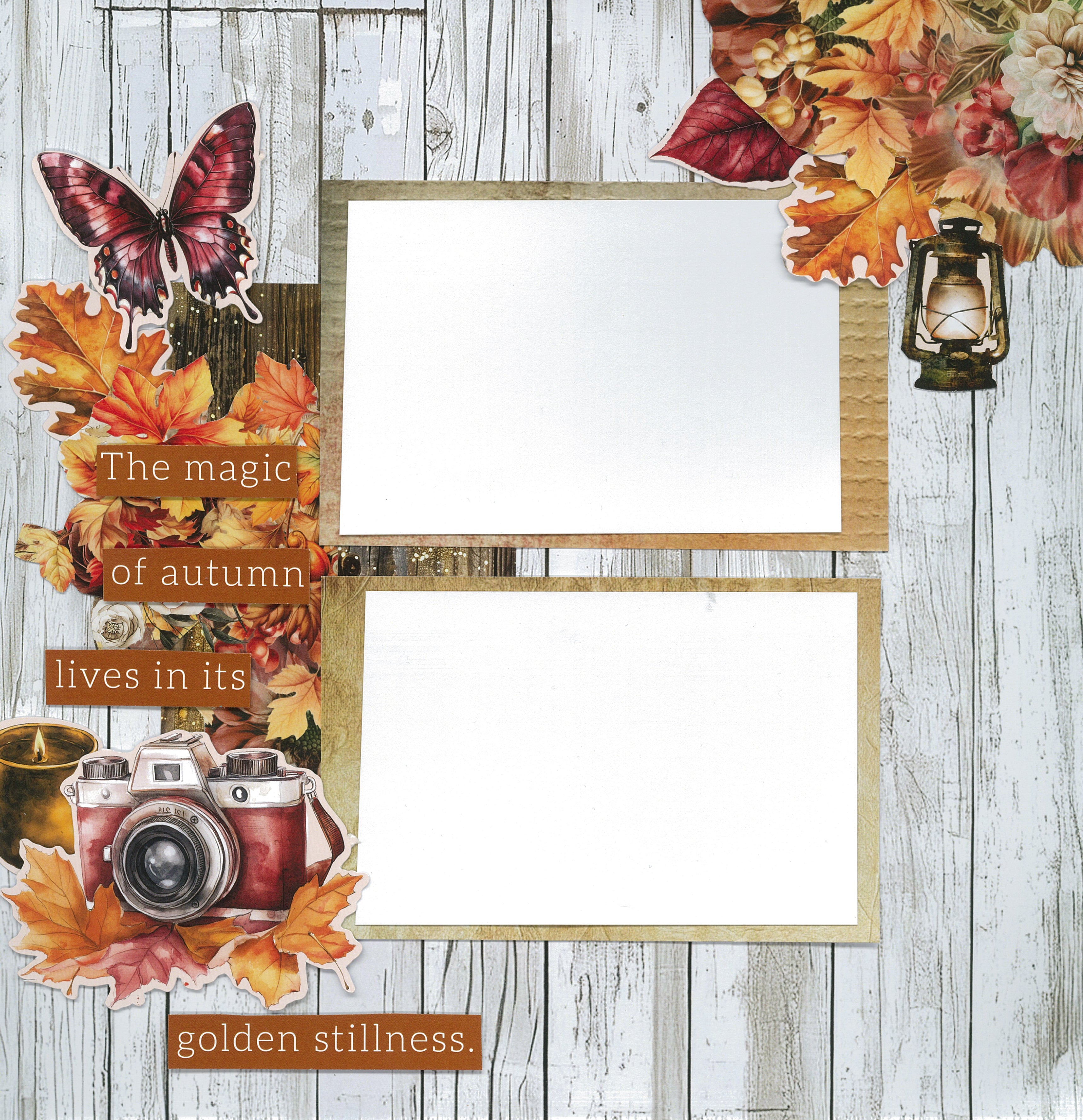 3Quarter Designs Autumn Whispers 12x12 Design Paper & Diecuts Set