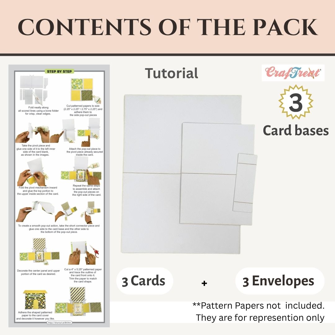 CrafTreat Card Blank - House Side Pop-out Card
