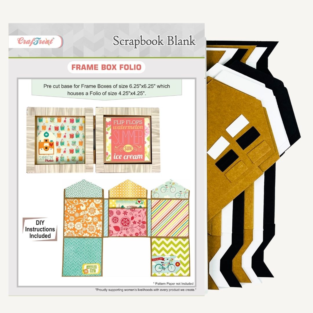 Craftreat Scrapbook Blank Quick Folio - Frame Box Folio