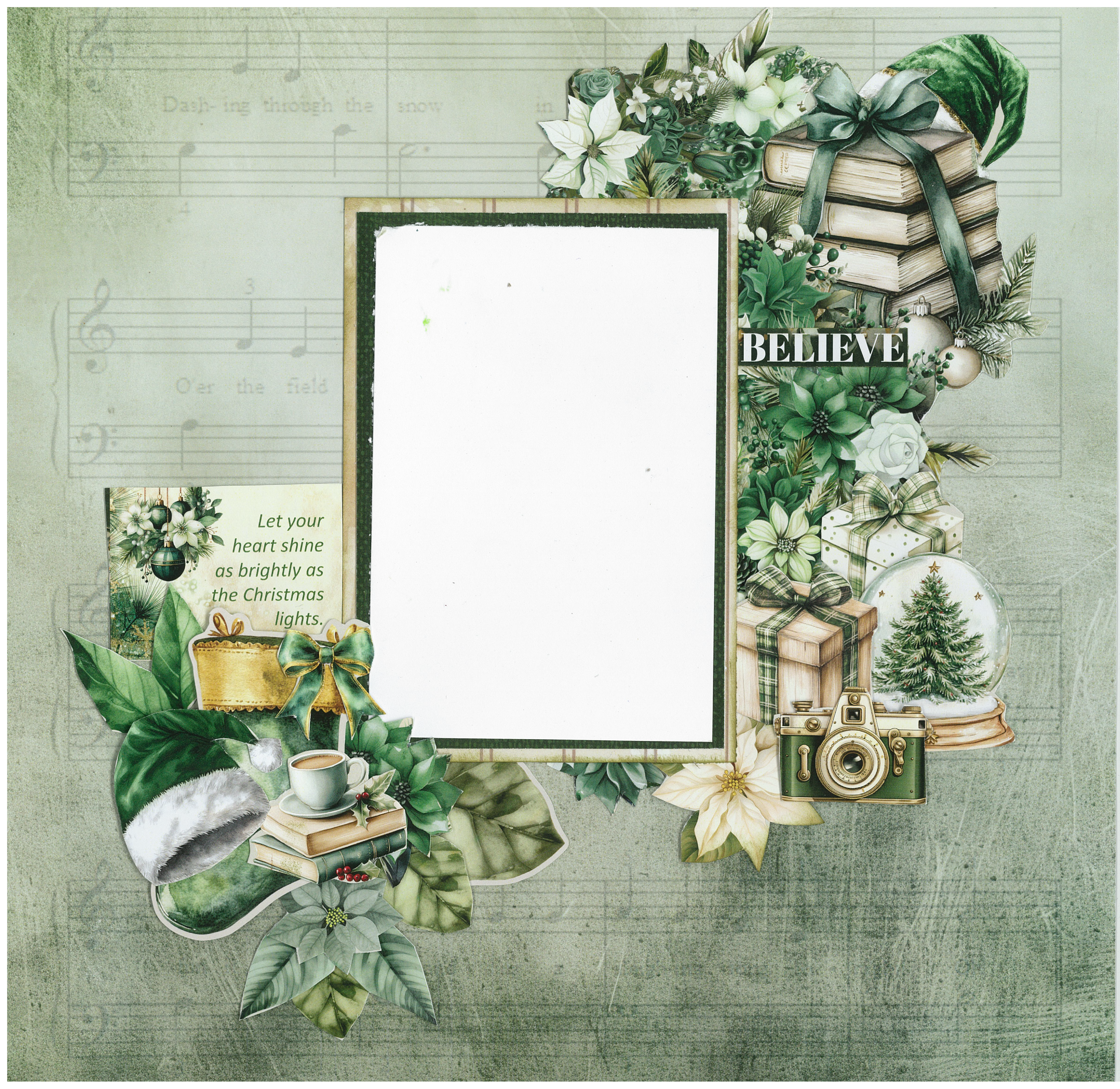 3Quarter Designs Pine Festivities 12x12 Designer Paper & Diecuts Set