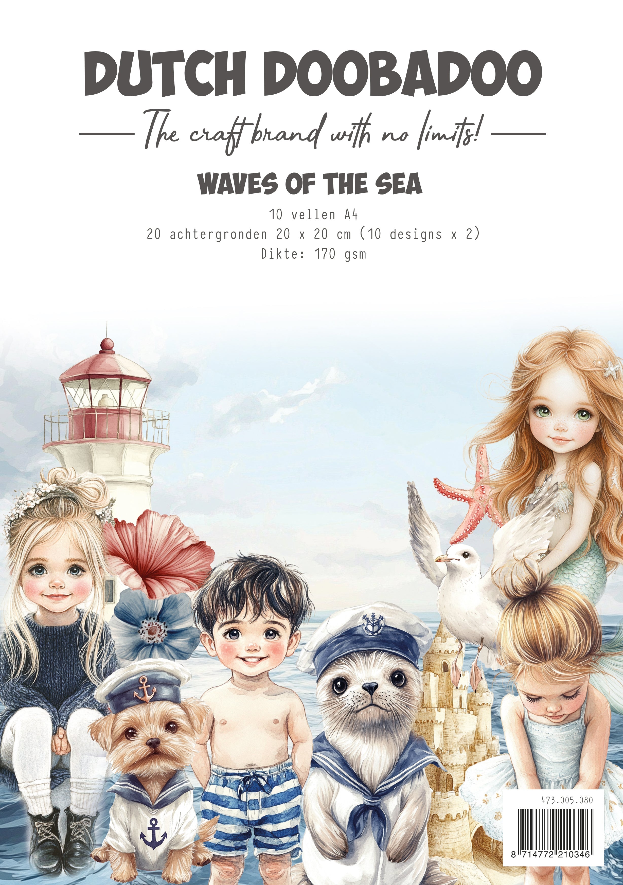 Dutch Doobadoo DDBD Collage Paperset Waves Of The Sea
