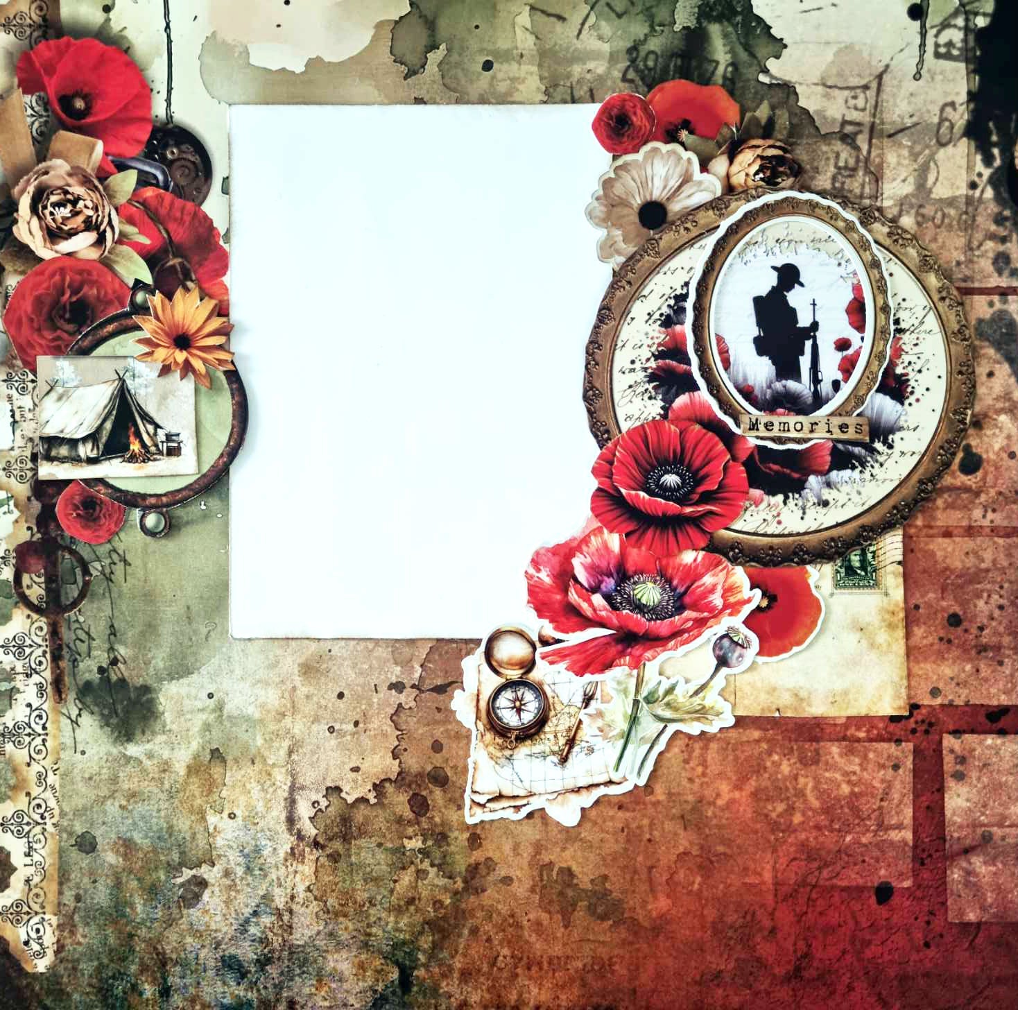 3Quarter Designs Never Forgotten 12x12 Design Paper & Diecuts Set