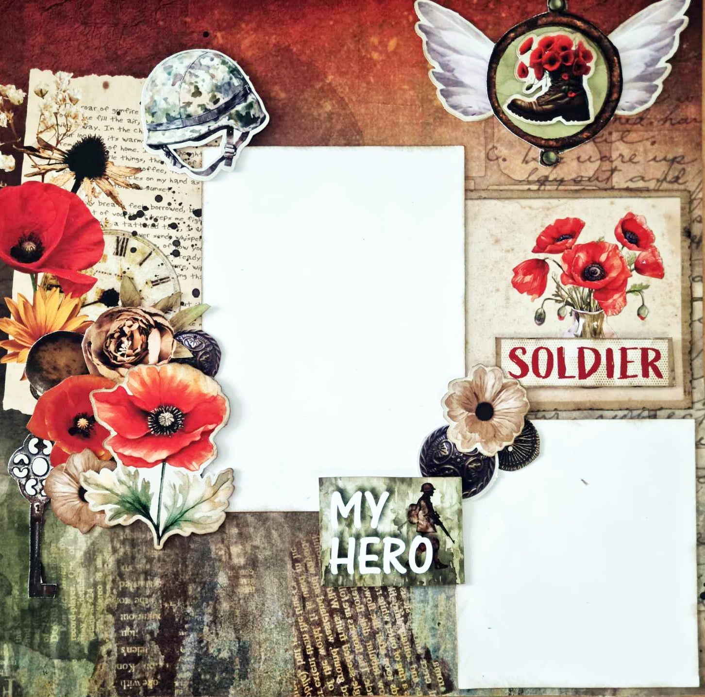 3Quarter Designs Never Forgotten 12x12 Design Paper & Diecuts Set