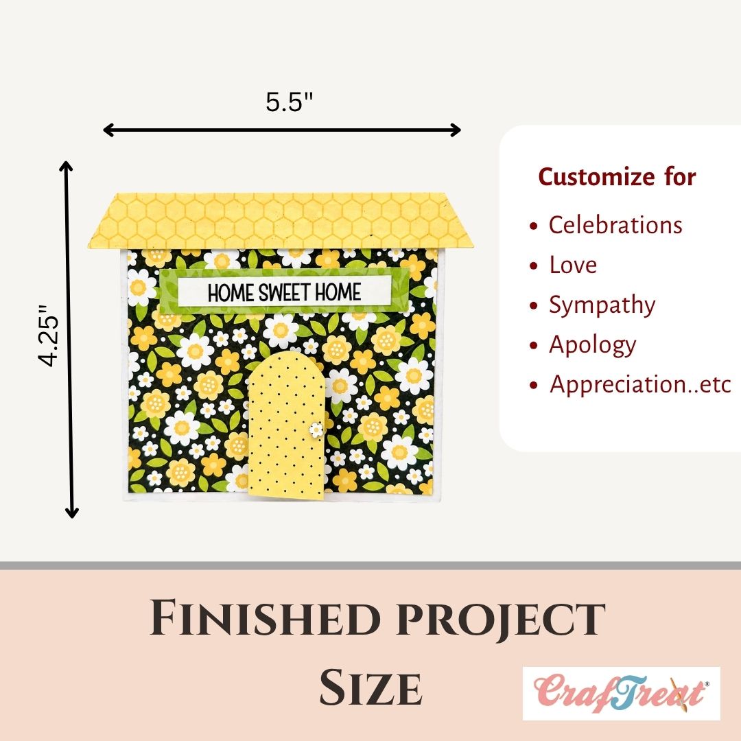 CrafTreat Card Blank - House Side Pop-out Card