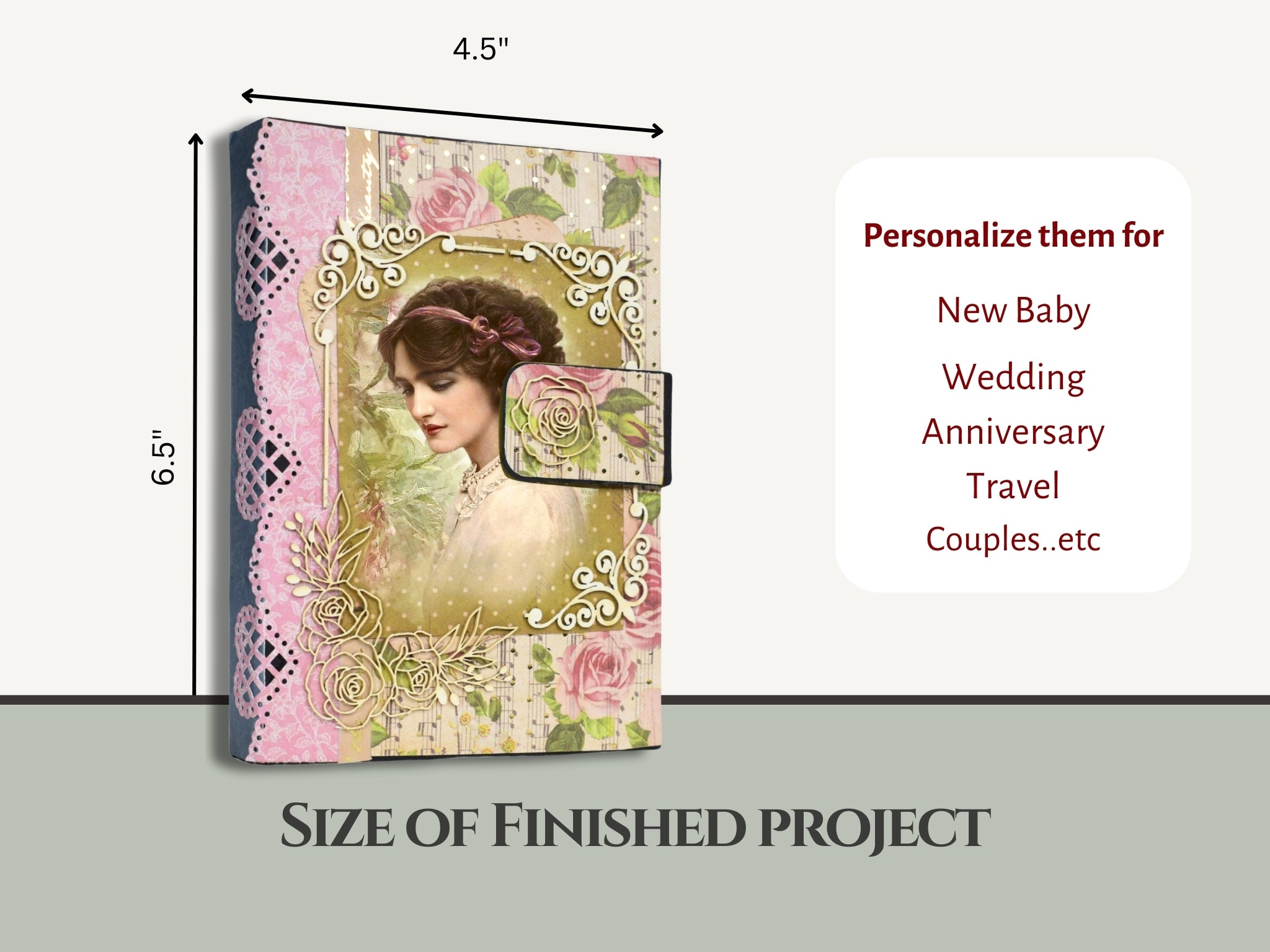 CrafTreat Scrapbook Blanks - Double Folio - Black & Kraft Color