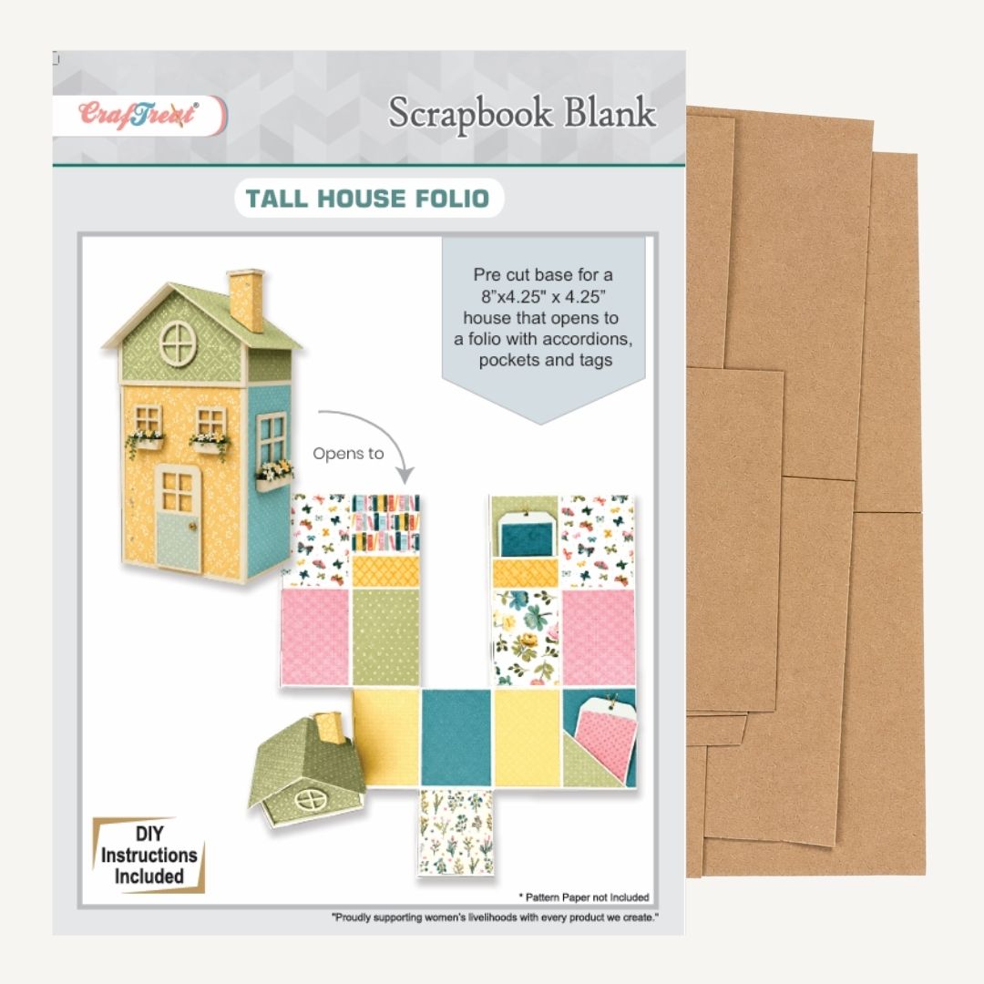 CrafTreat Scrapbook Blank - Tall House - Kraft