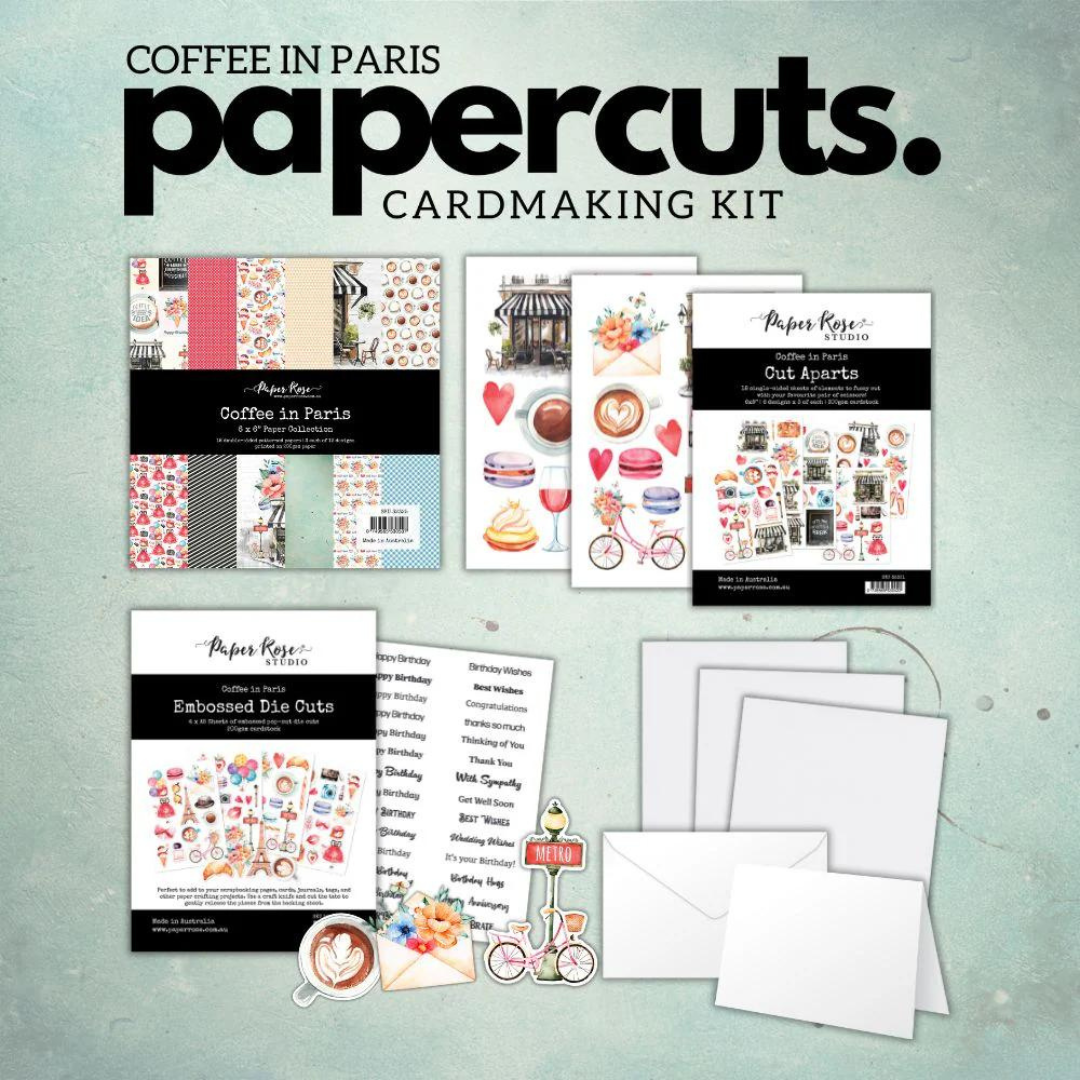 Coffee In Paris Papercuts Cardmaking Kit 32523