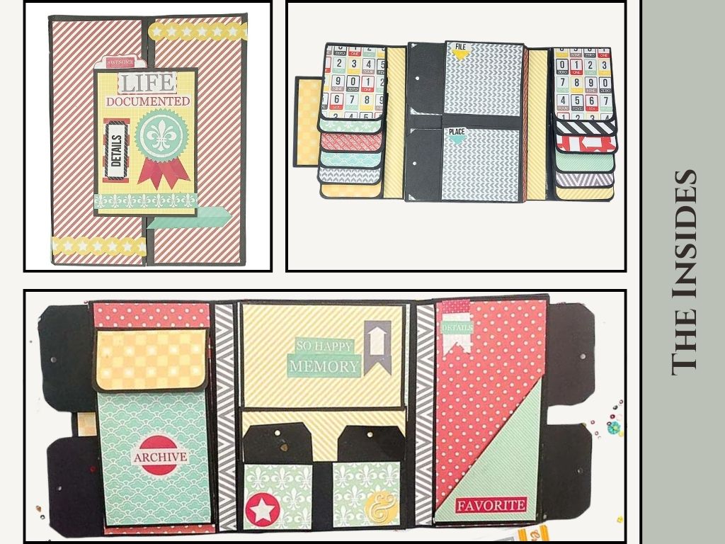 CrafTreat Scrapbook Blank Precut Album Base - Gate Fold Folio - Ivory