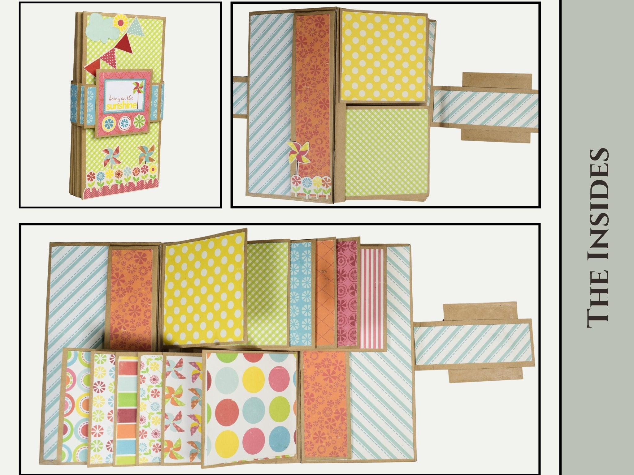 CrafTreat Scrapbook Blanks - Flag Folio - Black & Kraft Color