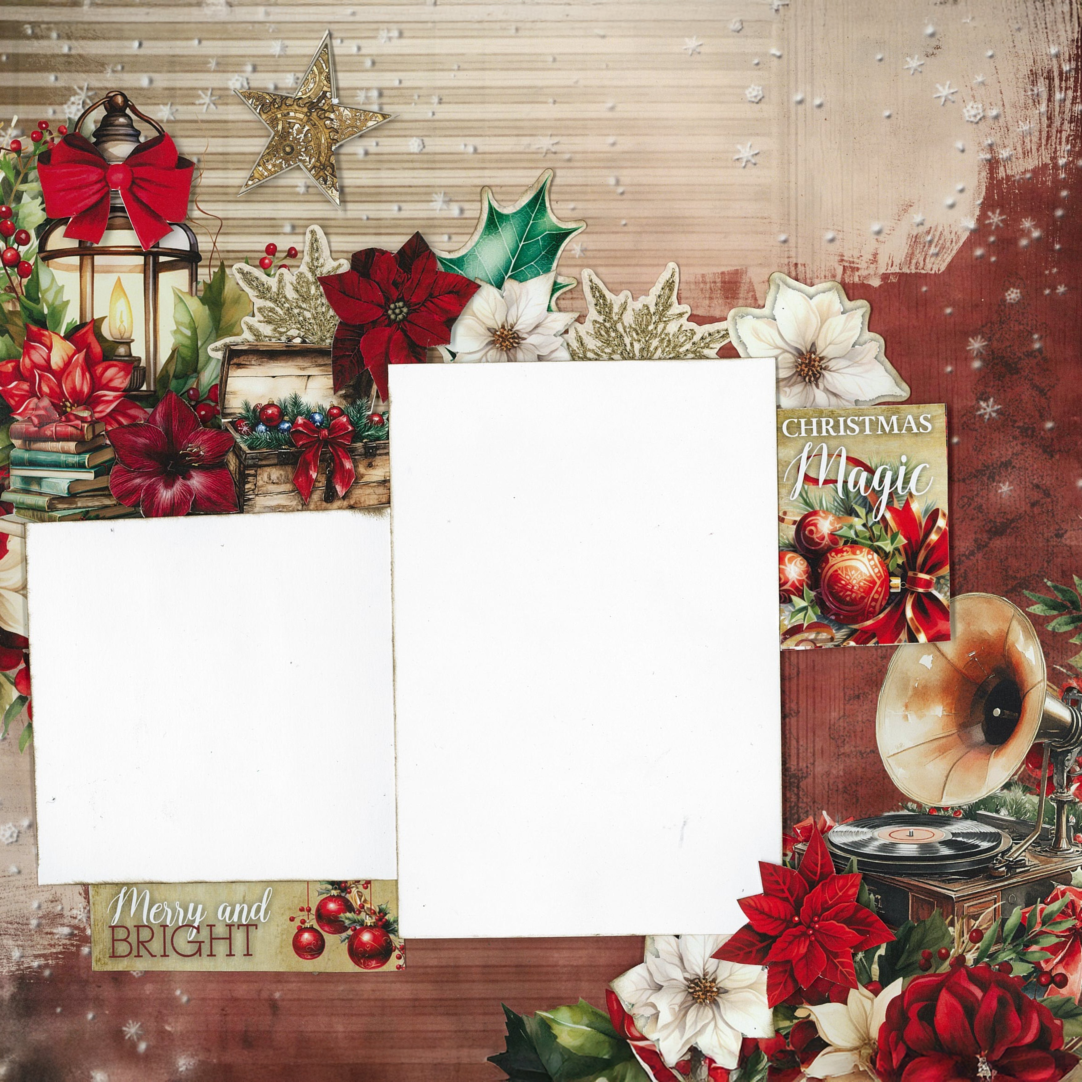 3Quarter Designs Holly Jolly 12x12 Design Paper & Diecuts Set