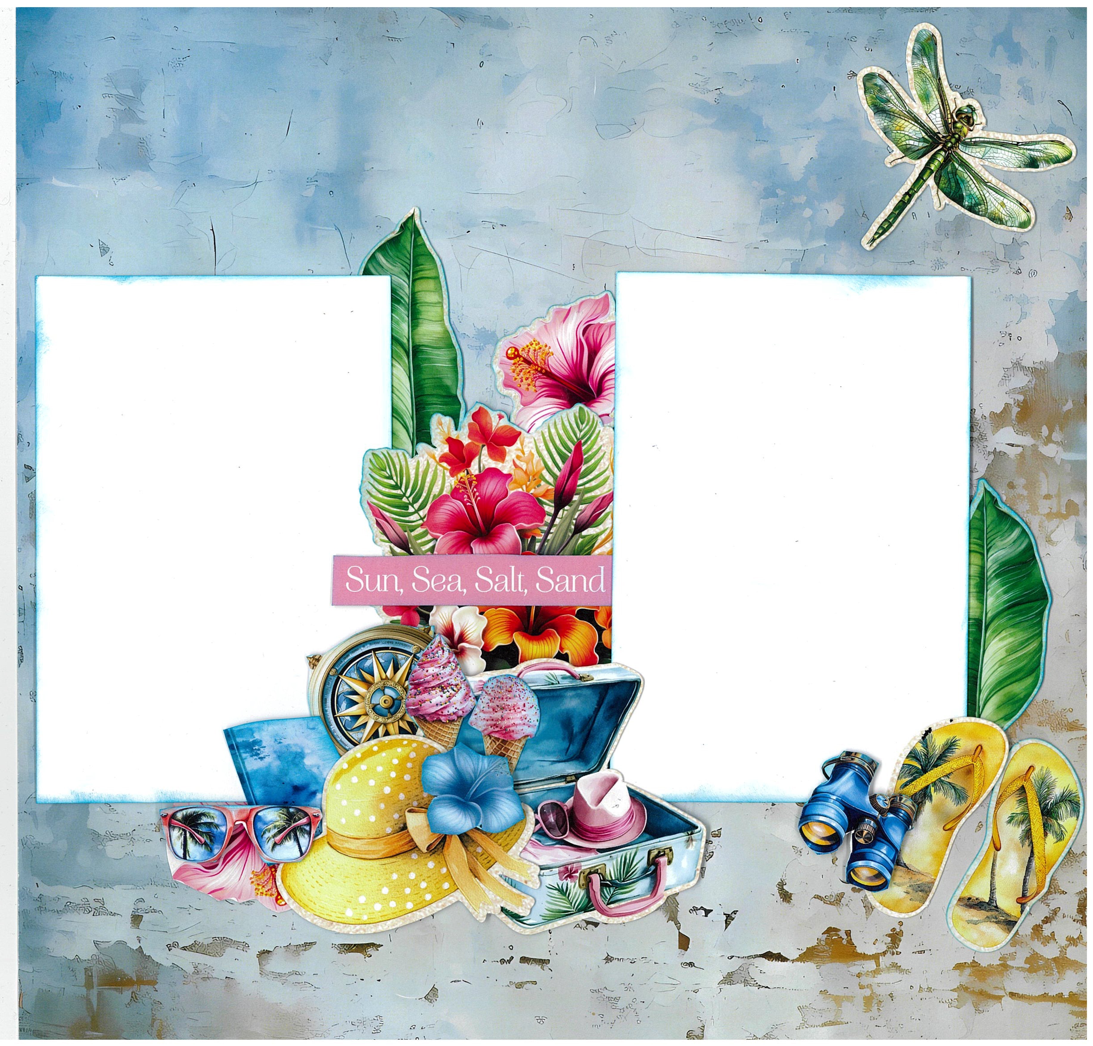 3Quarter Designs Tropic Excursion 12x12 Design Paper & Diecuts Set