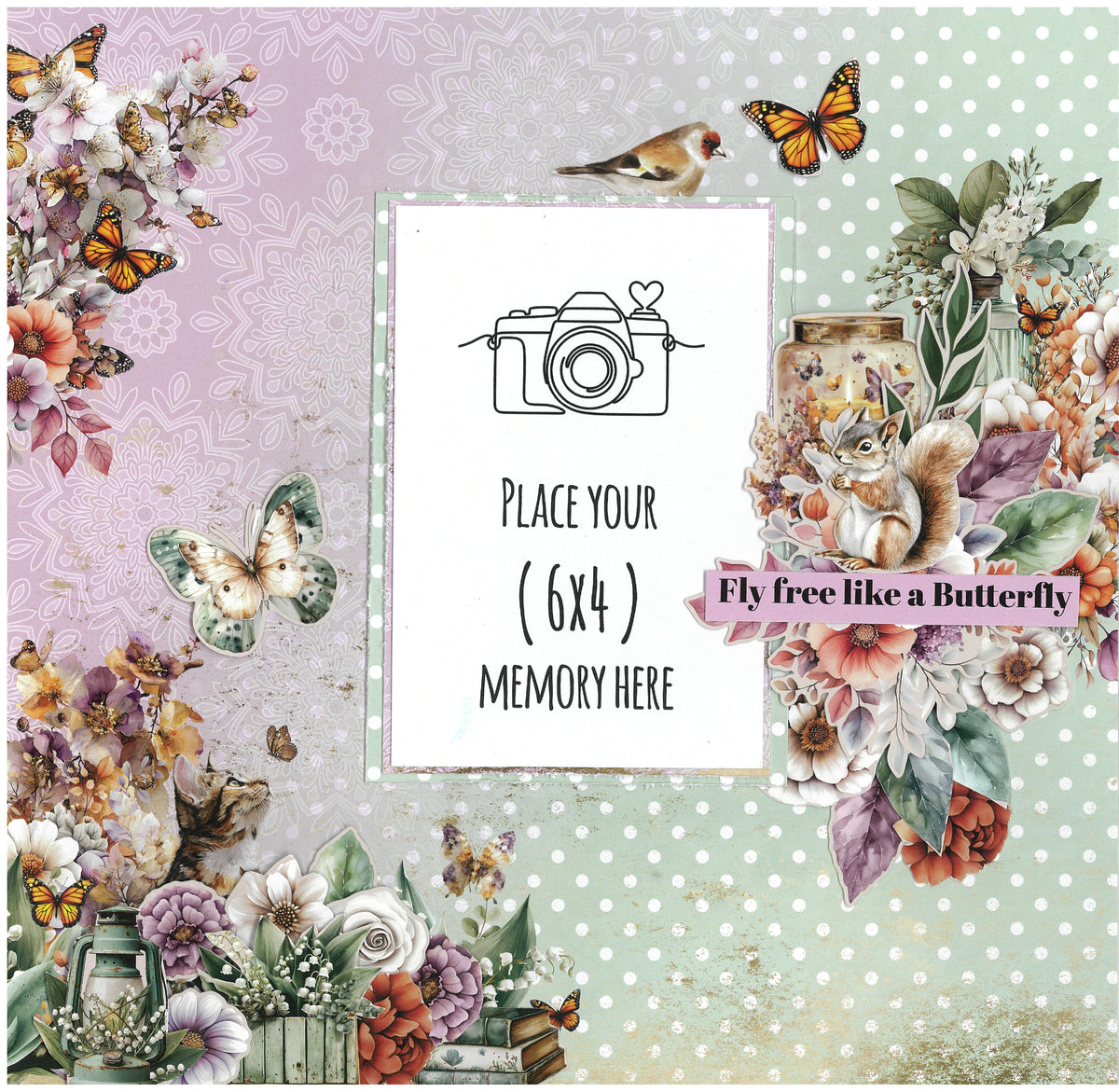 3Quarter Designs Butterfly Grove 12x12 Designer Paper & Diecuts Set