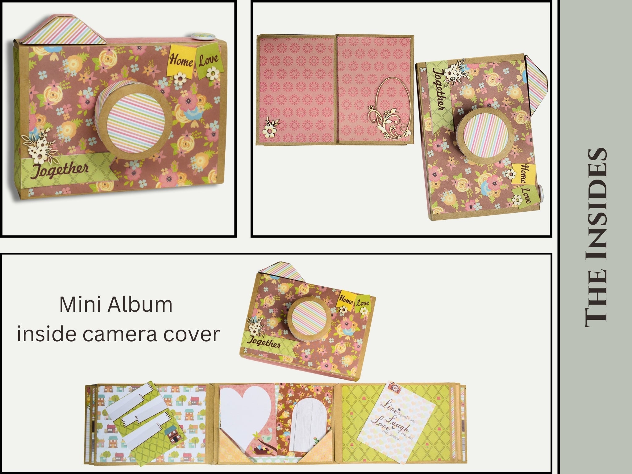 CrafTreat Scrapbook Blanks - Matchbox Camera - Black & Kraft Color