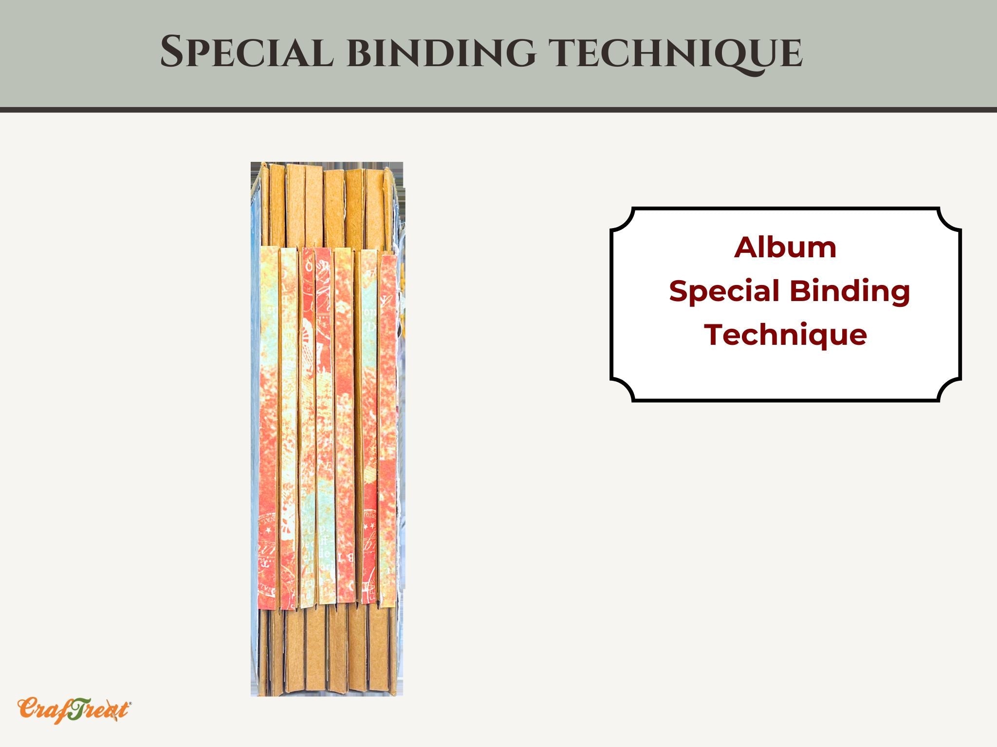 CrafTreat Scrapbook Blanks - Accordion Hinge Book DIY - Kraft